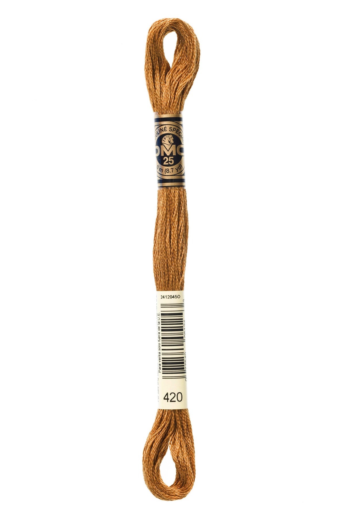 DMC Mouliné Spécial 25, colore 420, matassina da 8 metri, 100% cotone