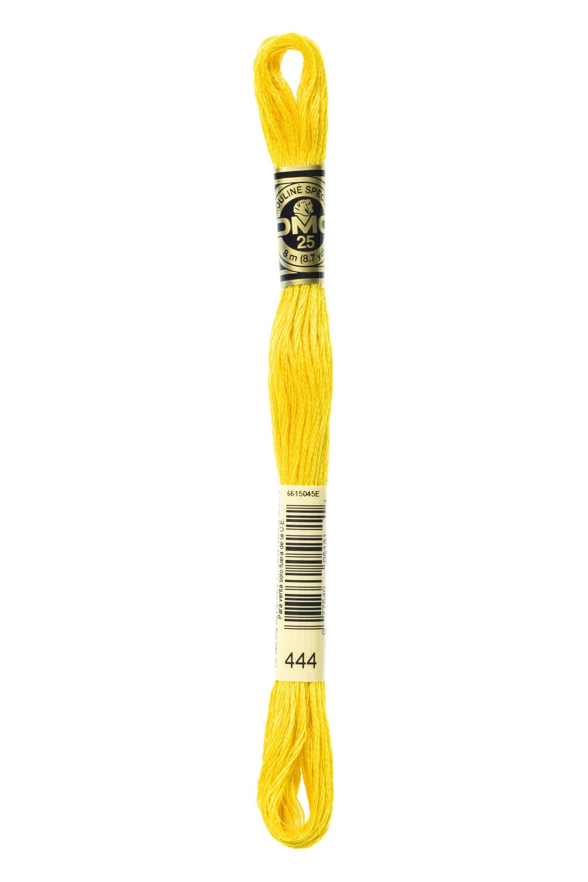 DMC Mouliné Spécial 25, colore 444, matassina da 8 metri, 100% cotone