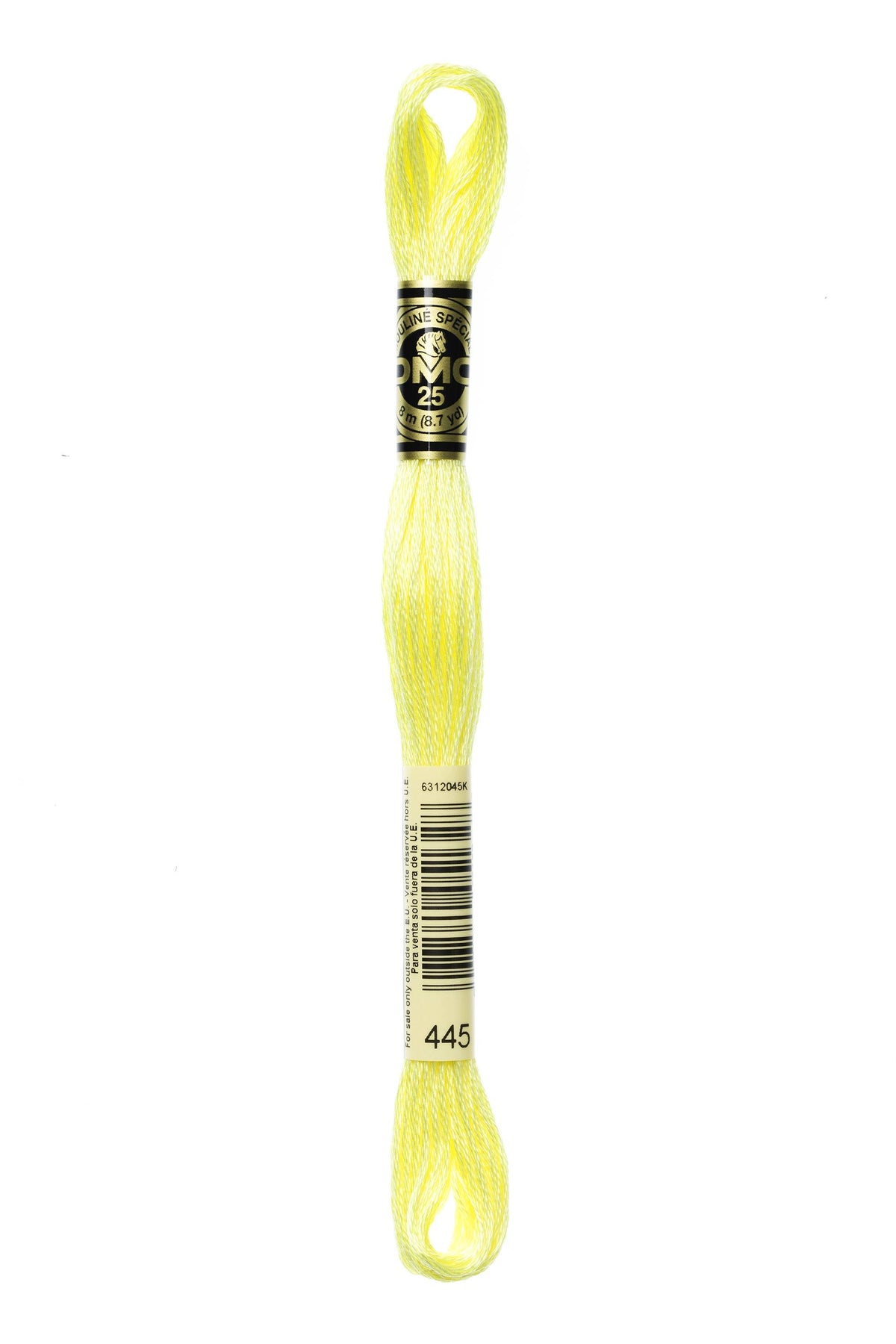 DMC Mouliné Spécial 25, colore 445, matassina da 8 metri, 100% cotone