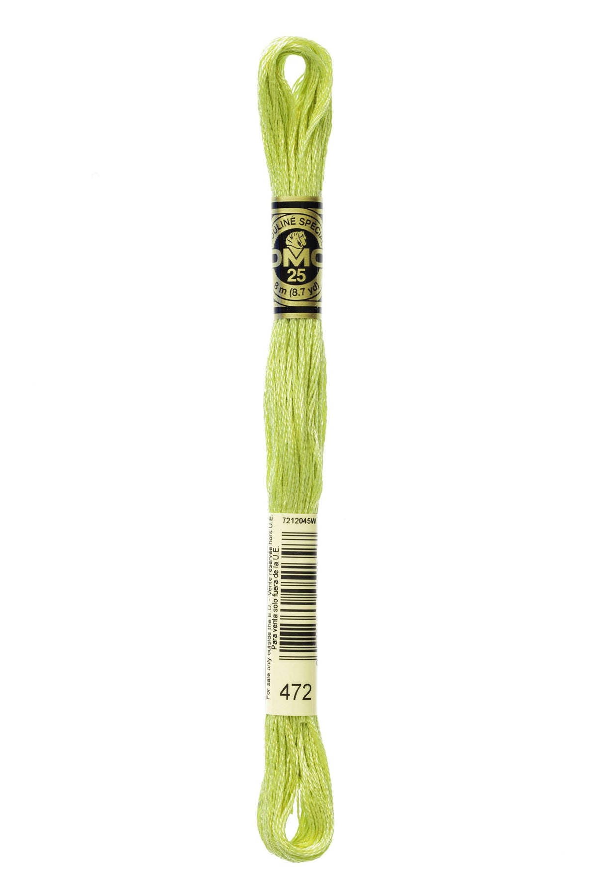 DMC Mouliné Spécial 25, colore 472, matassina da 8 metri, 100% cotone