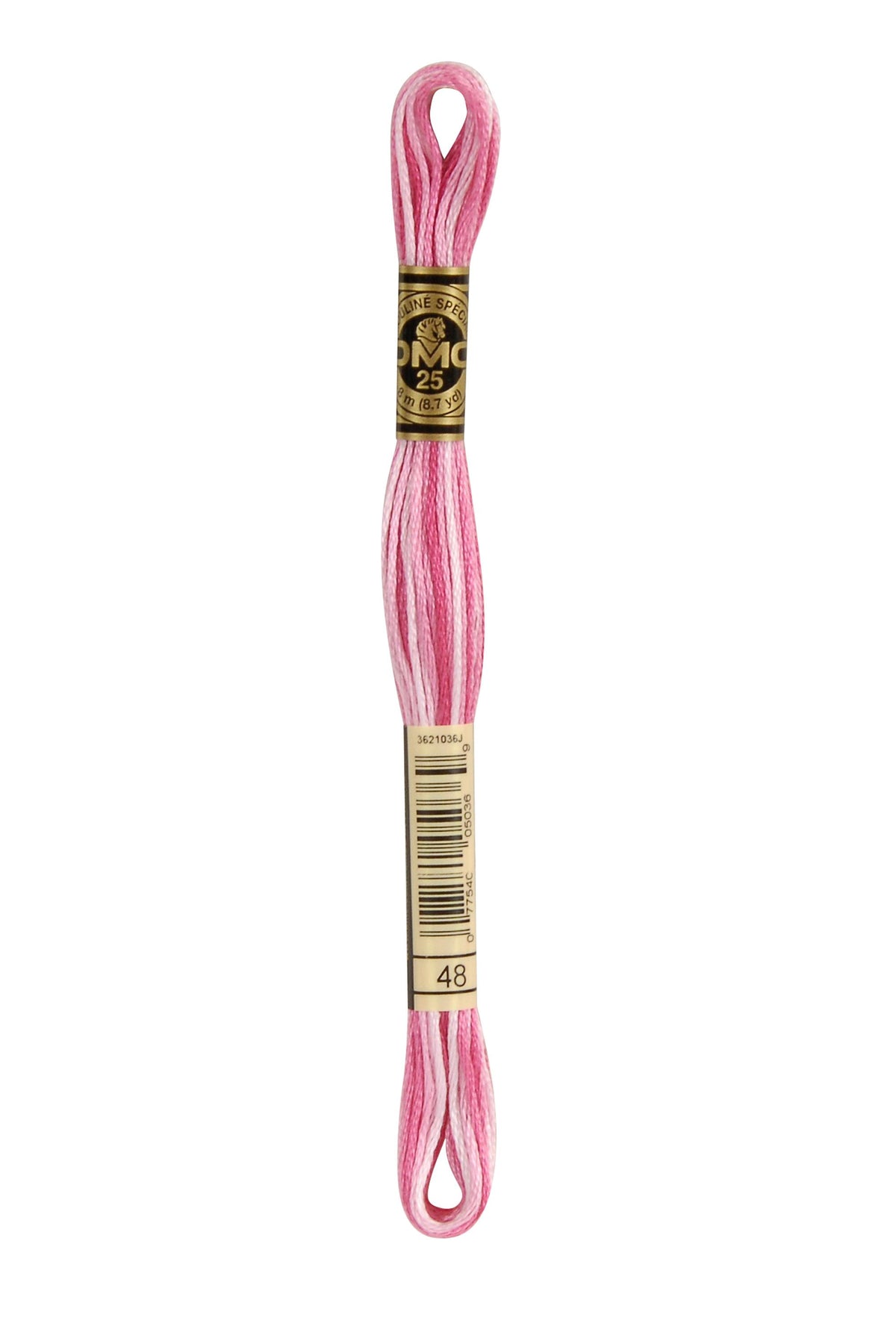 DMC Mouliné Spécial 25, colore 48, matassina da 8 metri, 100% cotone