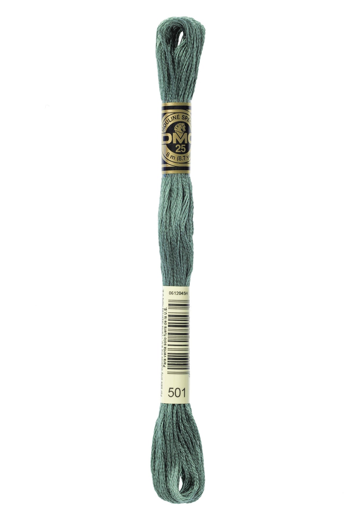 DMC Mouliné Spécial 25, colore 501, matassina da 8 metri, 100% cotone