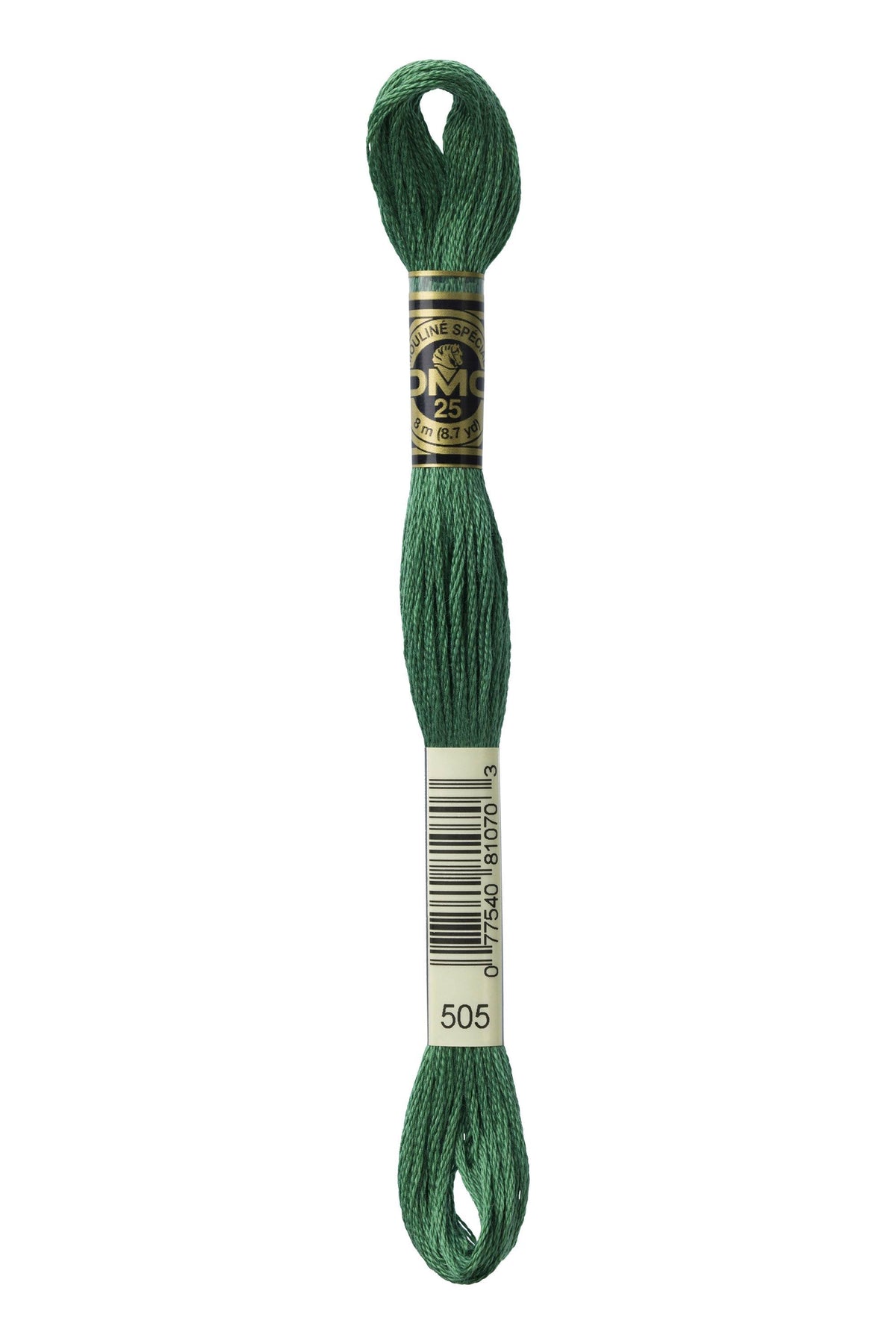 DMC Mouliné Spécial 25, colore 505, matassina da 8 metri, 100% cotone