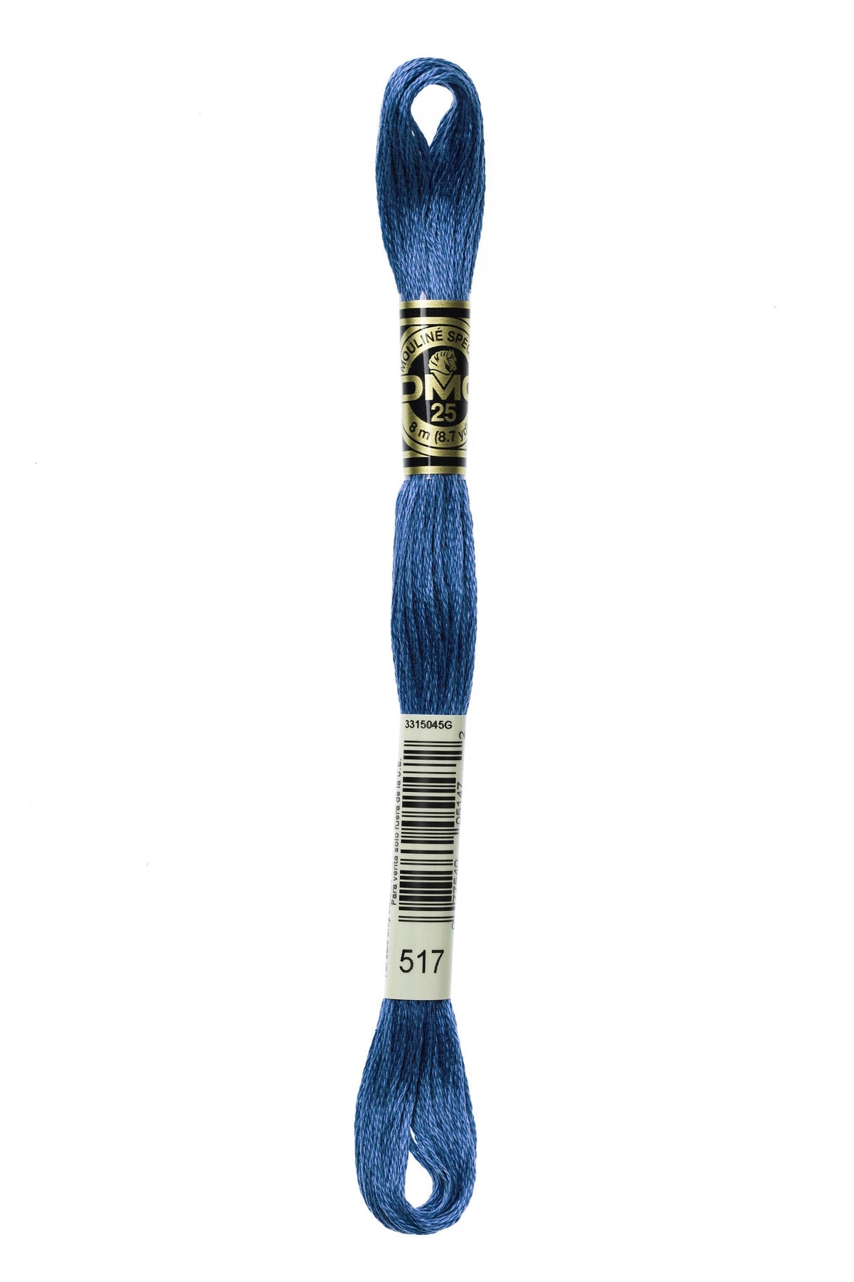 DMC Mouliné Spécial 25, colore 517, matassina da 8 metri, 100% cotone
