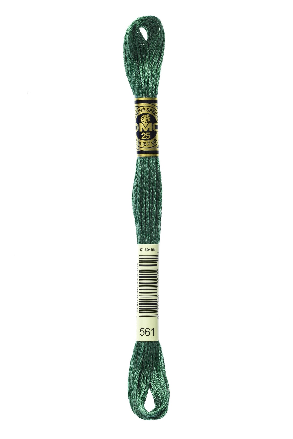 DMC Mouliné Spécial 25, colore 561, matassina da 8 metri, 100% cotone