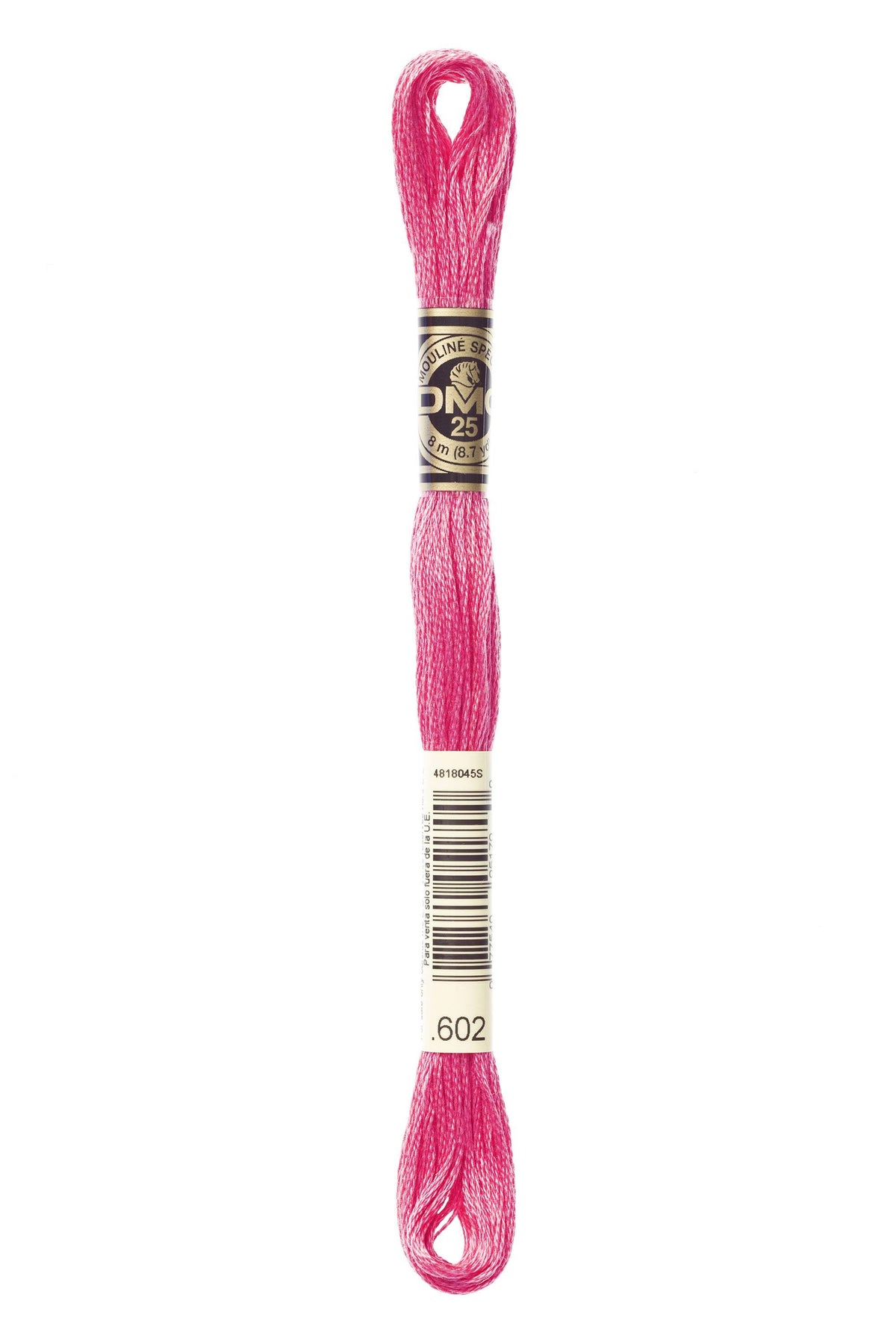 DMC Mouliné Spécial 25, colore 602, matassina da 8 metri, 100% cotone