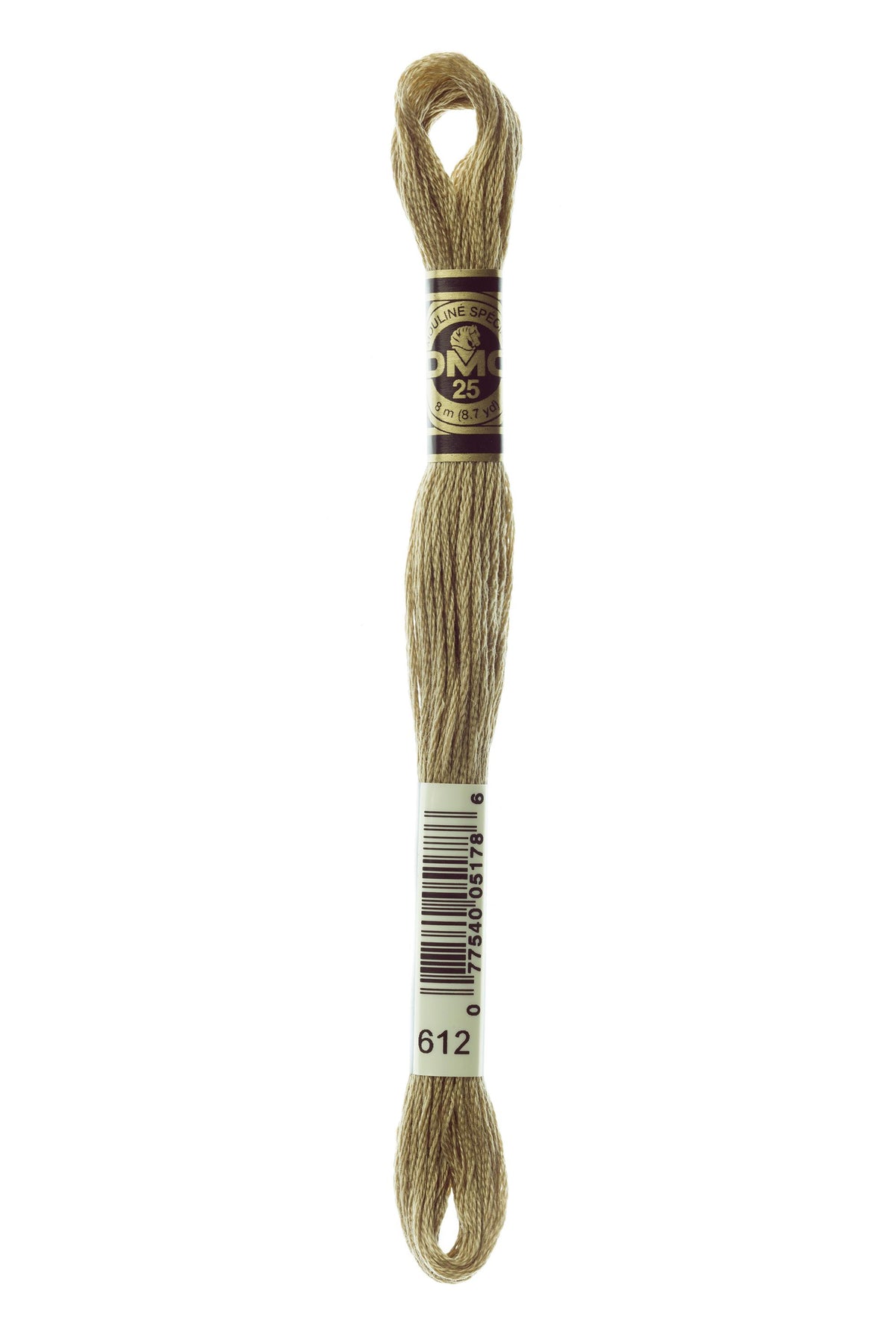 DMC Mouliné Spécial 25, colore 612, matassina da 8 metri, 100% cotone