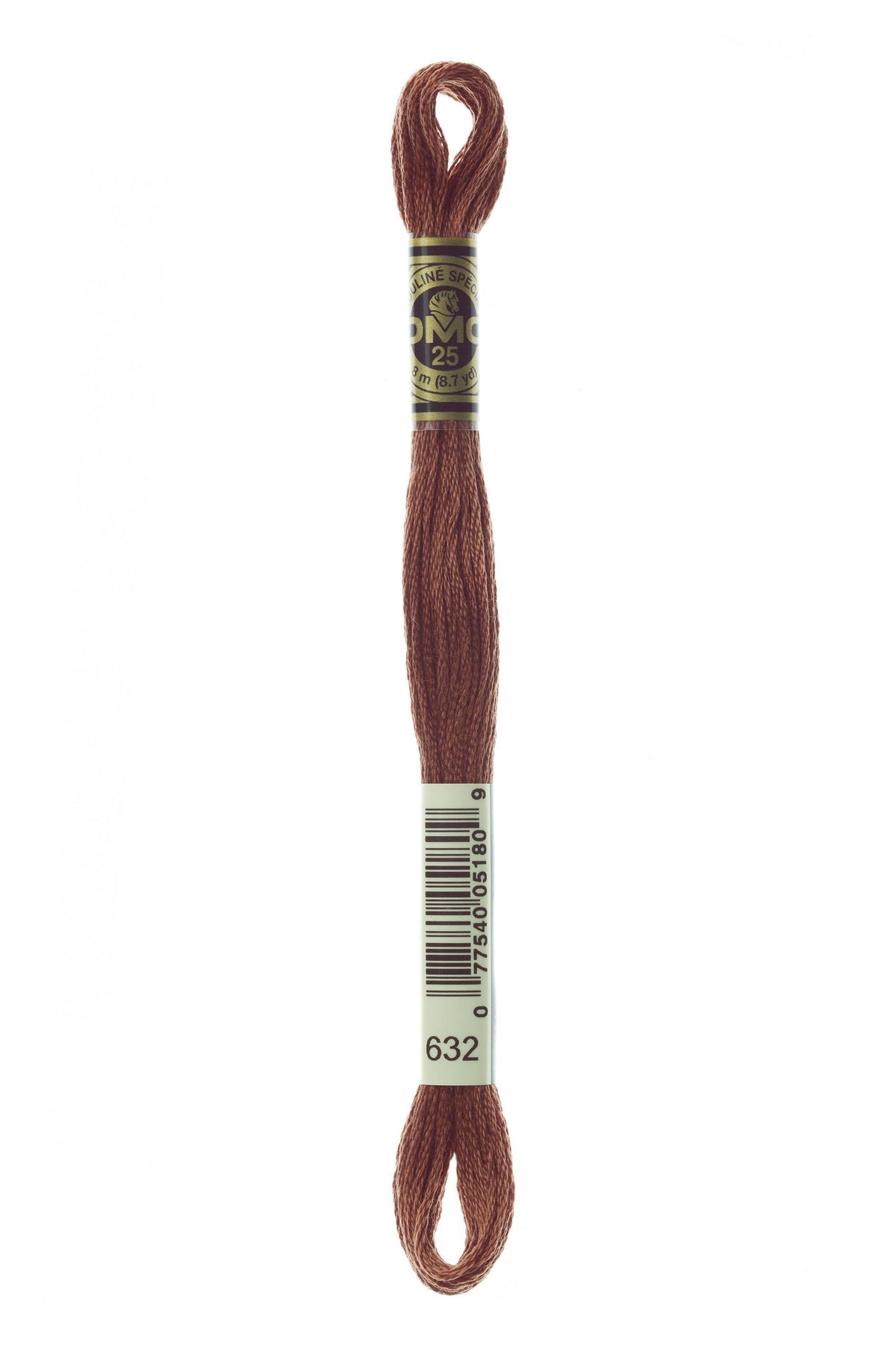 DMC Mouliné Spécial 25, colore 632, matassina da 8 metri, 100% cotone