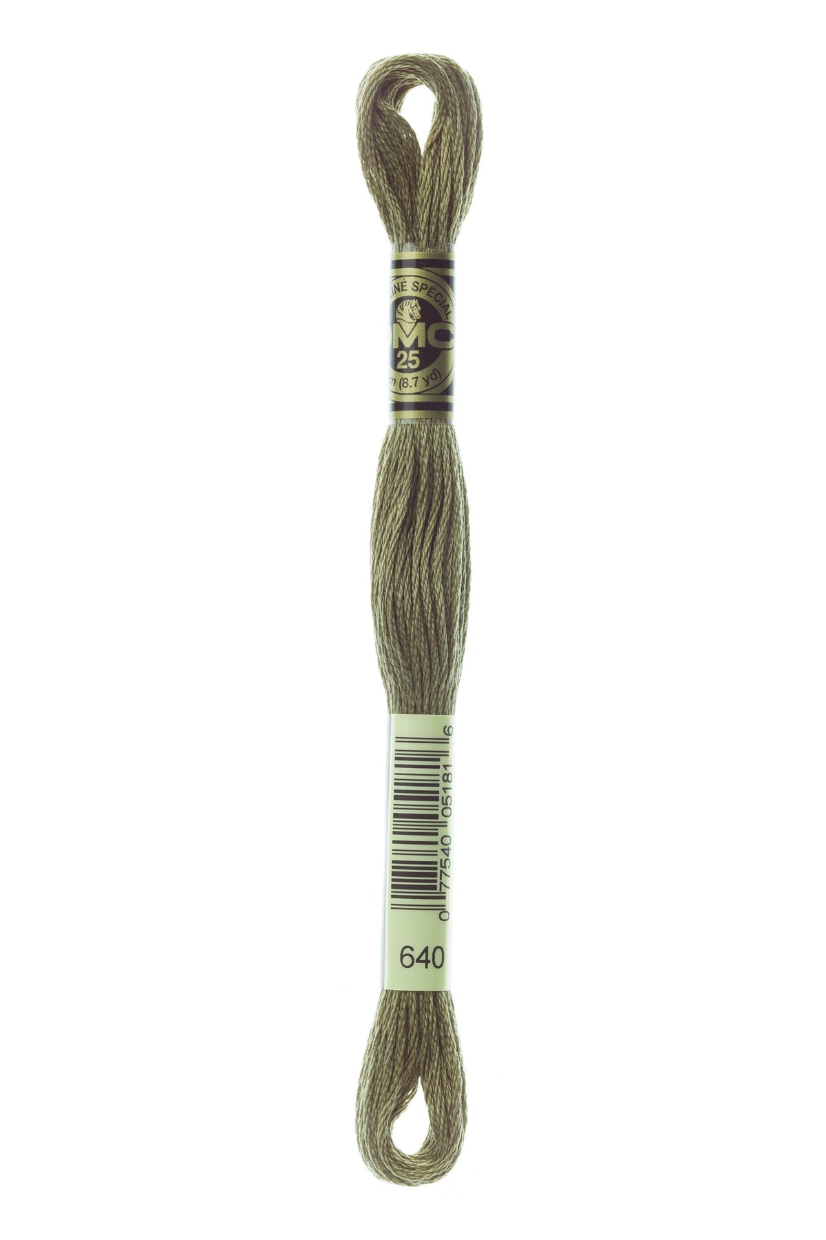 DMC Mouliné Spécial 25, colore 640, matassina da 8 metri, 100% cotone