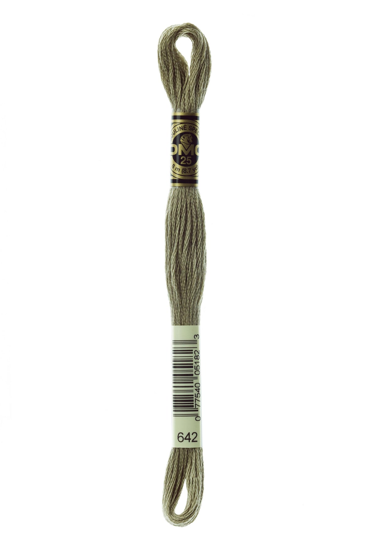 DMC Mouliné Spécial 25, colore 642, matassina da 8 metri, 100% cotone
