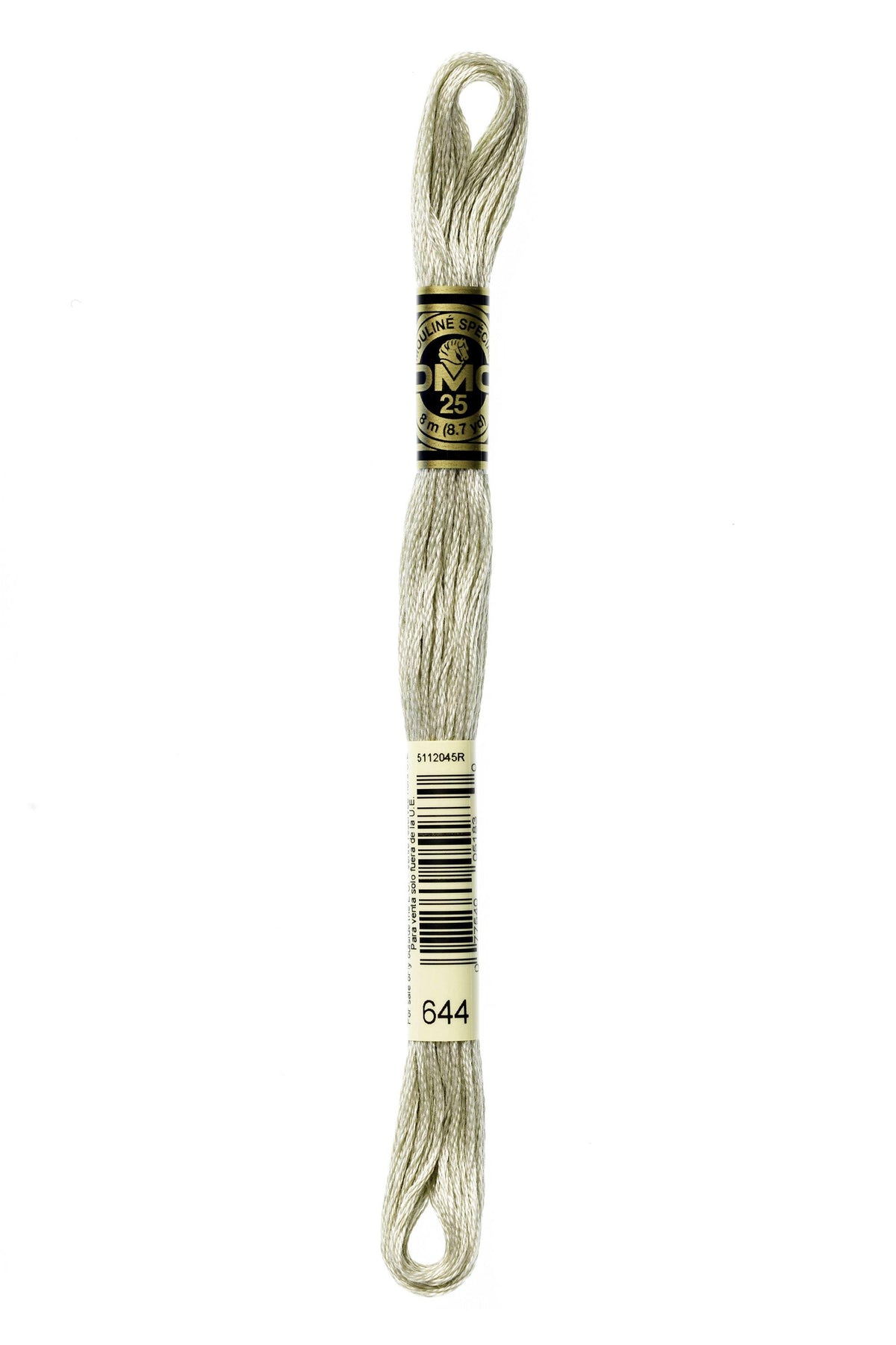 DMC Mouliné Spécial 25, colore 644, matassina da 8 metri, 100% cotone