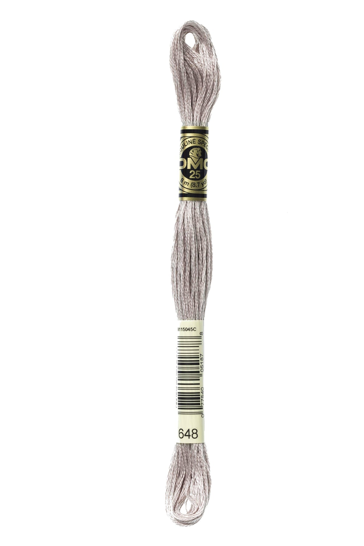 DMC Mouliné Spécial 25, colore 648, matassina da 8 metri, 100% cotone