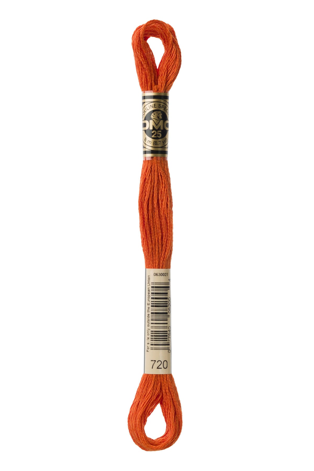 DMC Mouliné Spécial 25, colore 720, matassina da 8 metri, 100% cotone