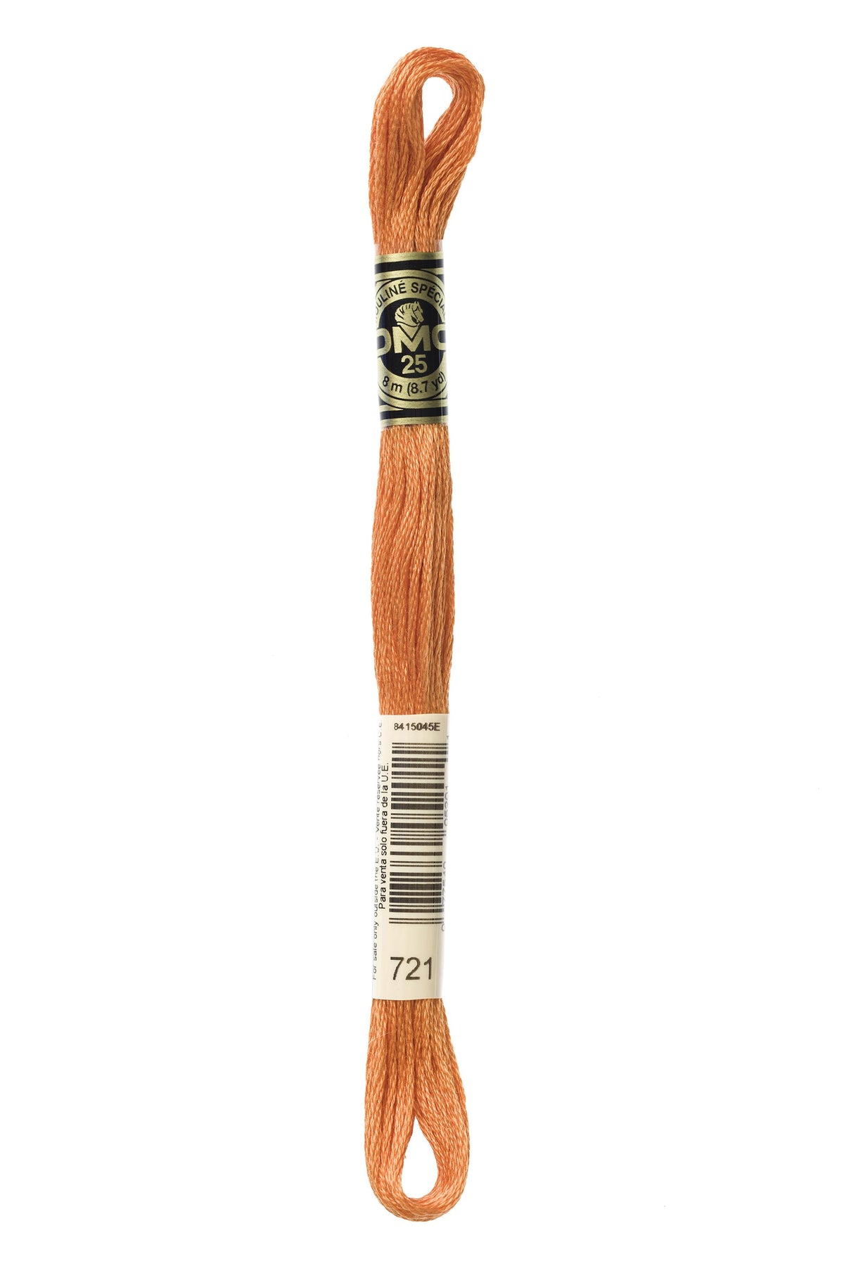 DMC Mouliné Spécial 25, colore 721, matassina da 8 metri, 100% cotone