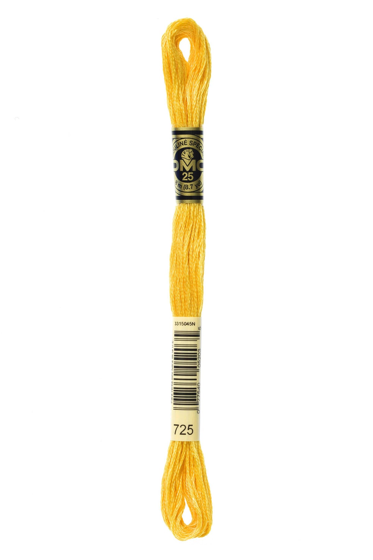 DMC Mouliné Spécial 25, colore 725, matassina da 8 metri, 100% cotone