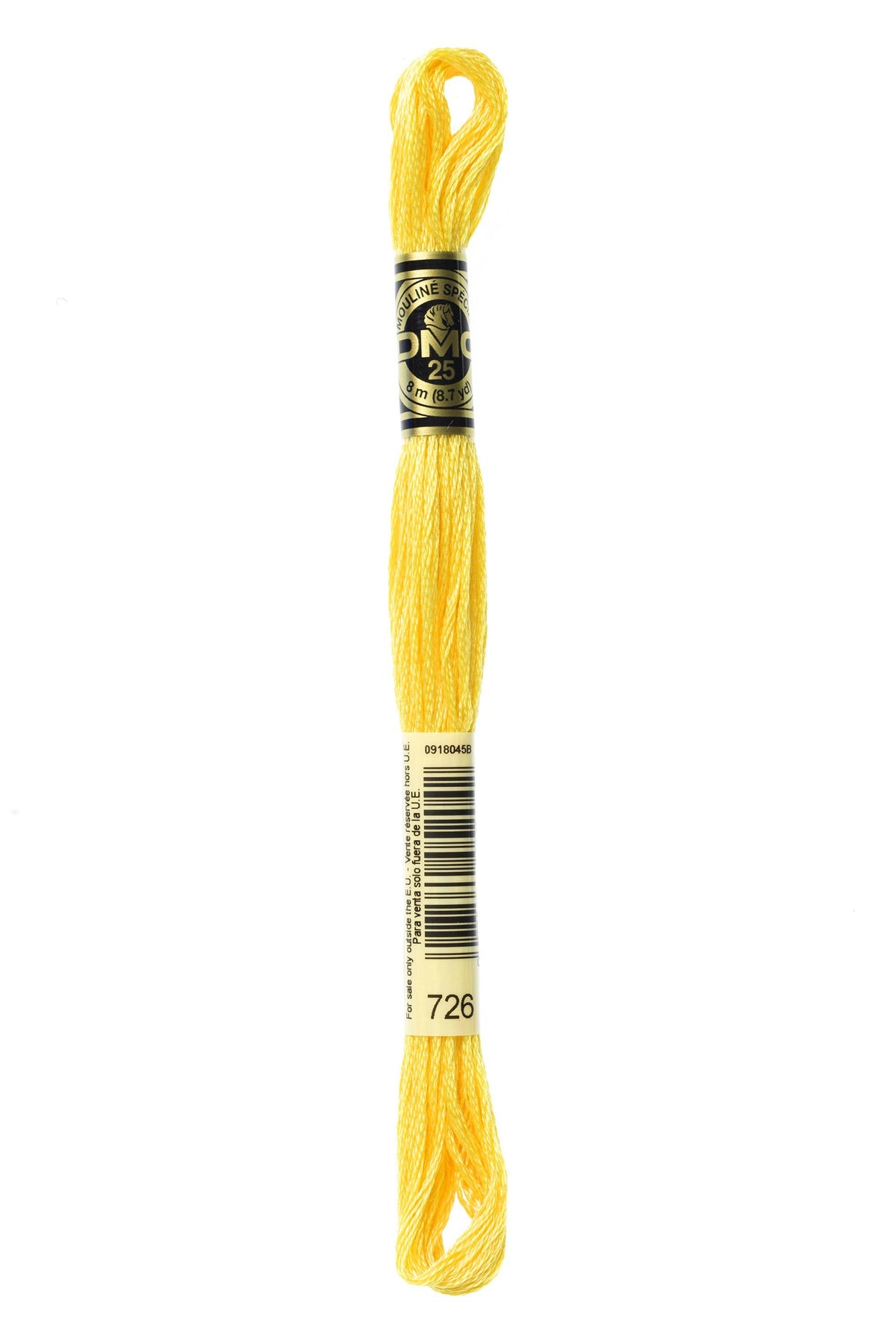 DMC Mouliné Spécial 25, colore 726, matassina da 8 metri, 100% cotone