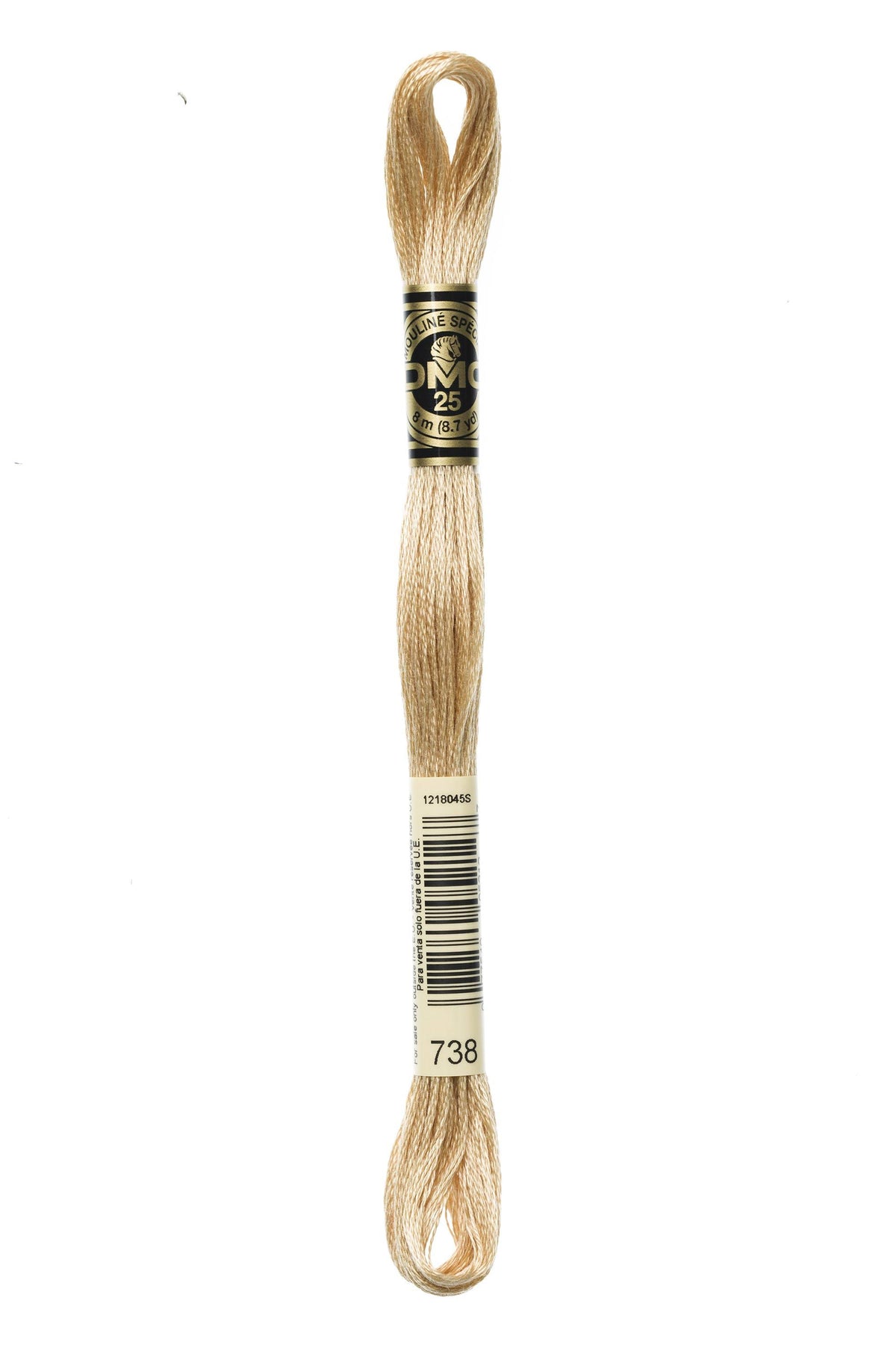 DMC Mouliné Spécial 25, colore 738, matassina da 8 metri, 100% cotone