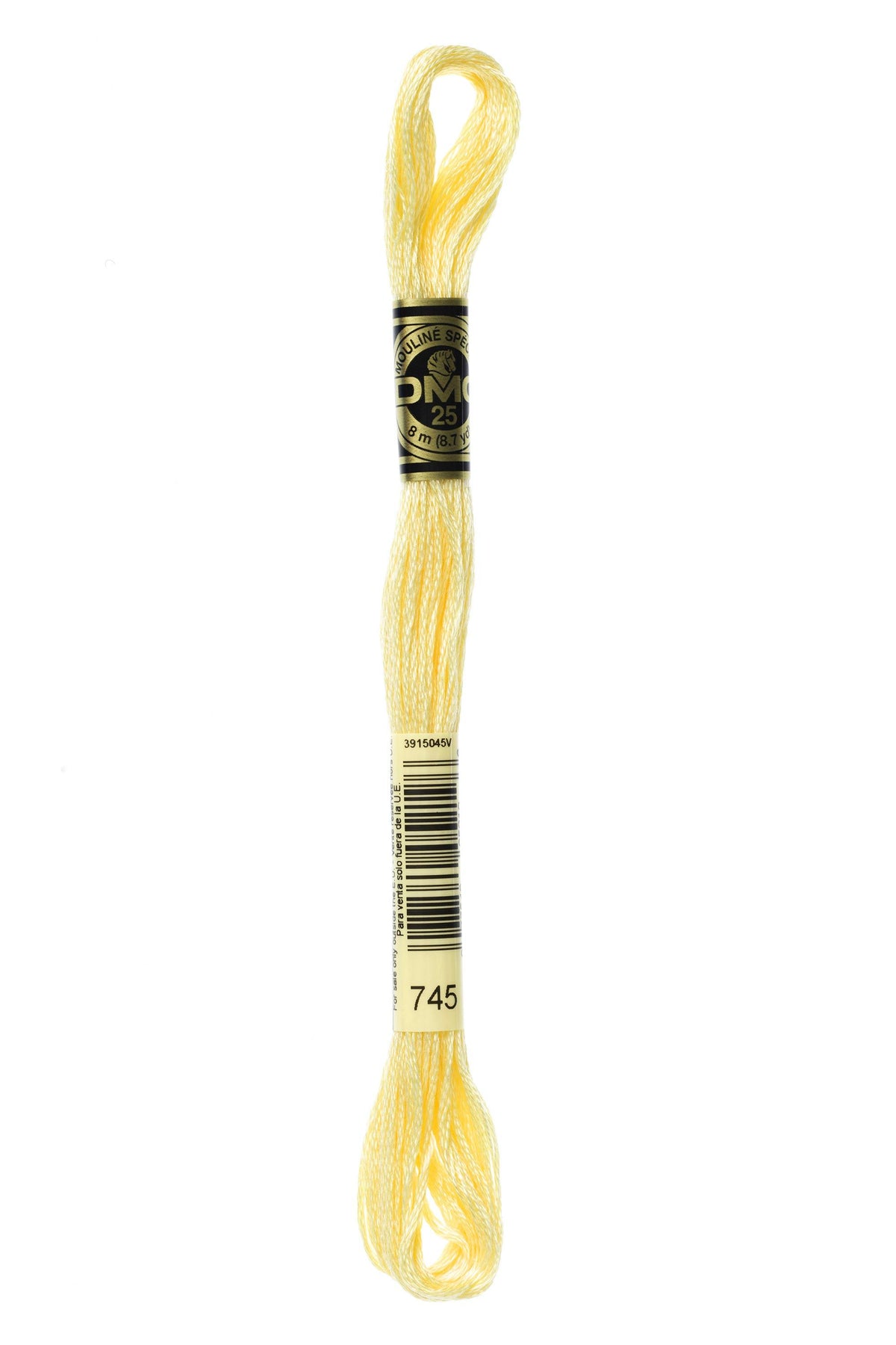 DMC Mouliné Spécial 25, colore 745, matassina da 8 metri, 100% cotone