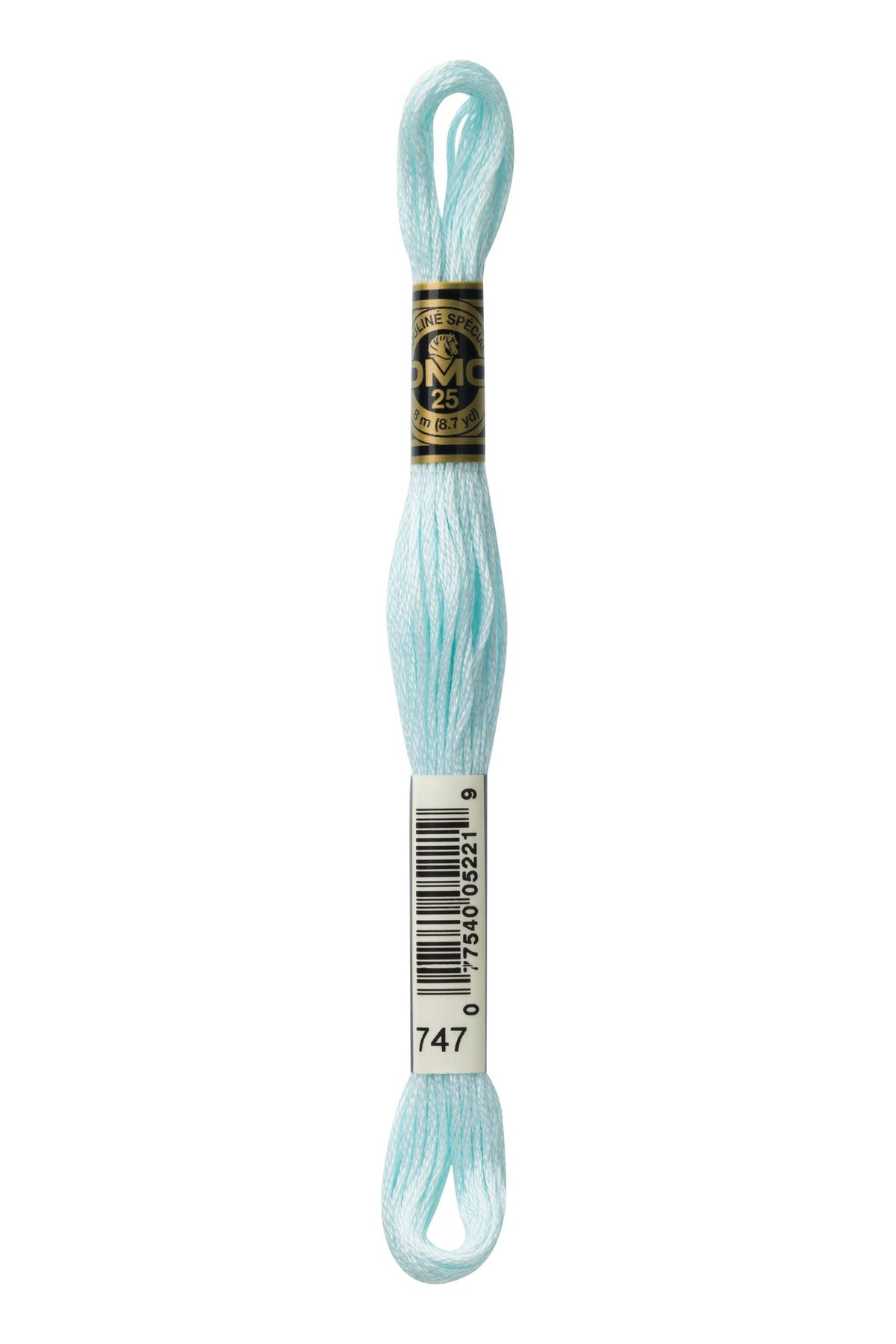 DMC Mouliné Spécial 25, colore 747, matassina da 8 metri, 100% cotone
