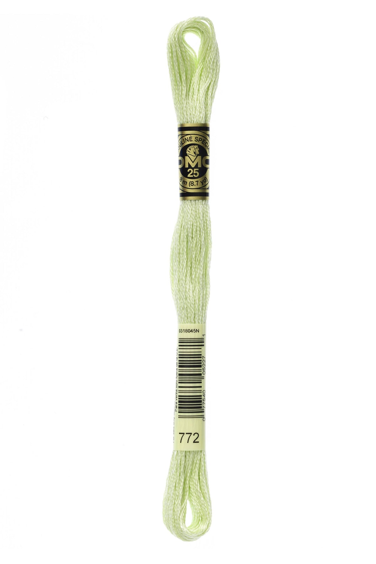 DMC Mouliné Spécial 25, colore 772, matassina da 8 metri, 100% cotone