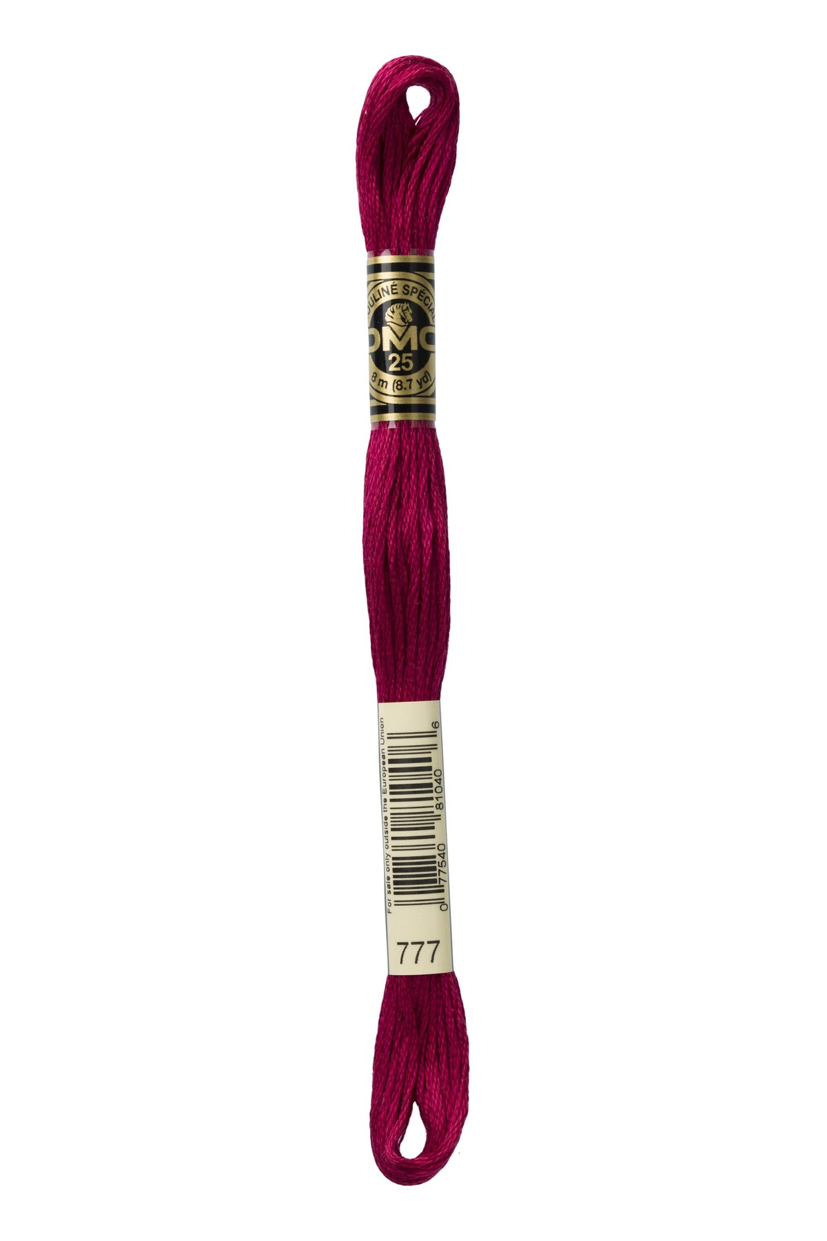 DMC Mouliné Spécial 25, colore 777, matassina da 8 metri, 100% cotone
