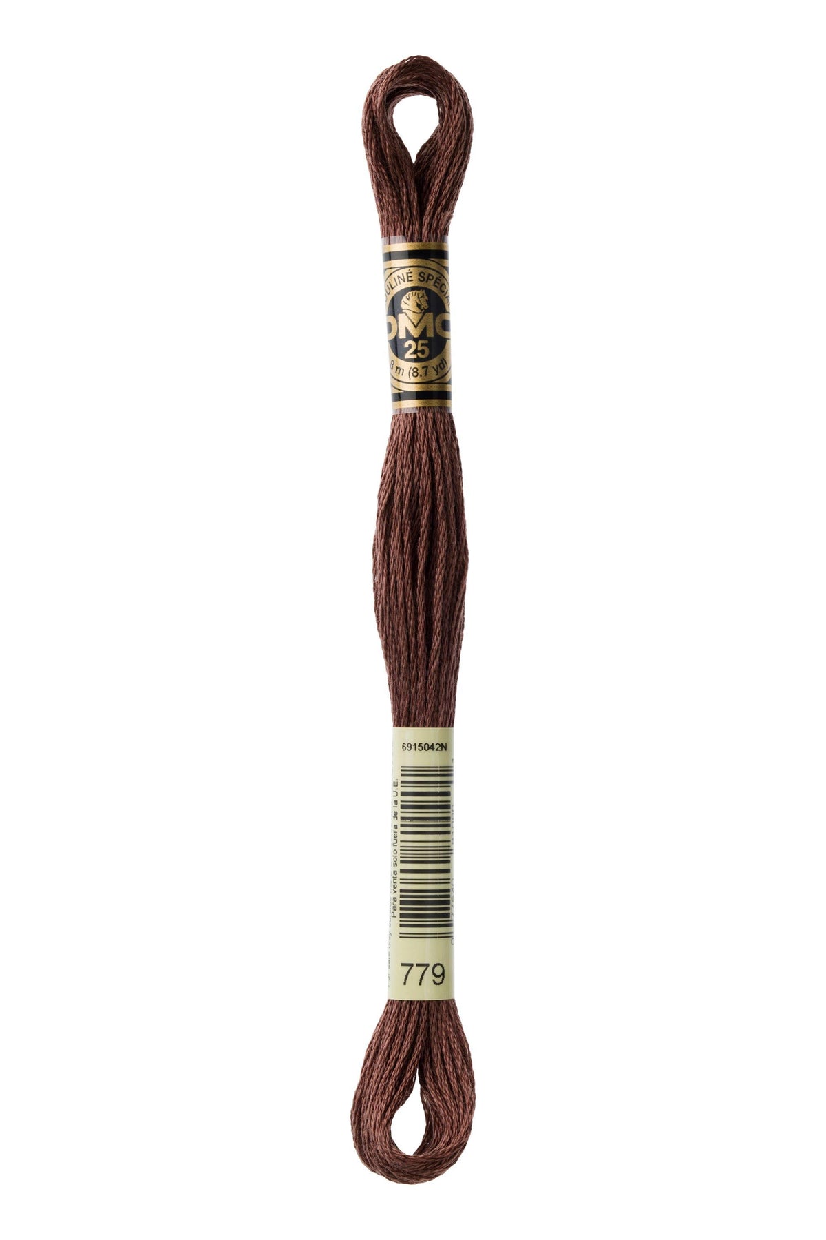 DMC Mouliné Spécial 25, colore 779, matassina da 8 metri, 100% cotone