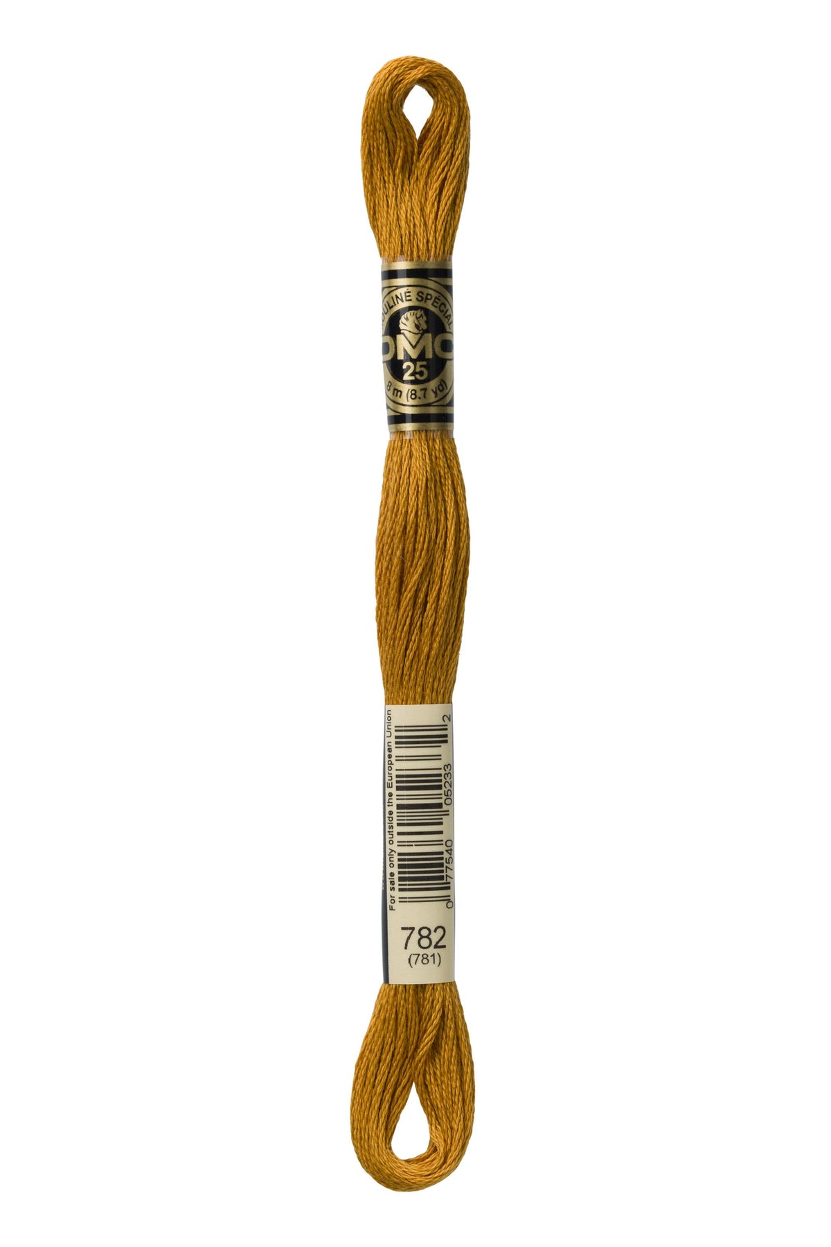 DMC Mouliné Spécial 25, colore 782, matassina da 8 metri, 100% cotone