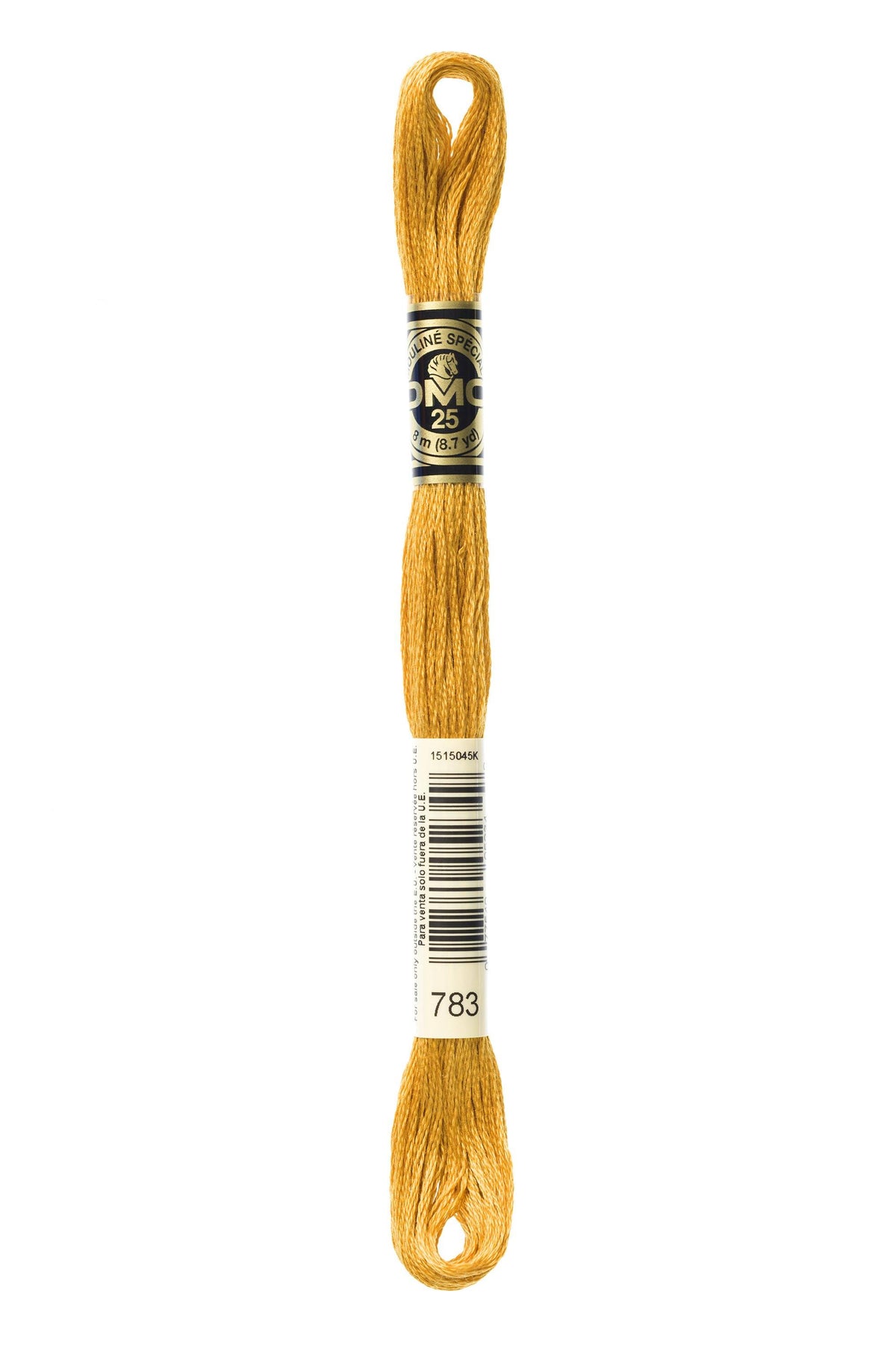 DMC Mouliné Spécial 25, colore 783, matassina da 8 metri, 100% cotone