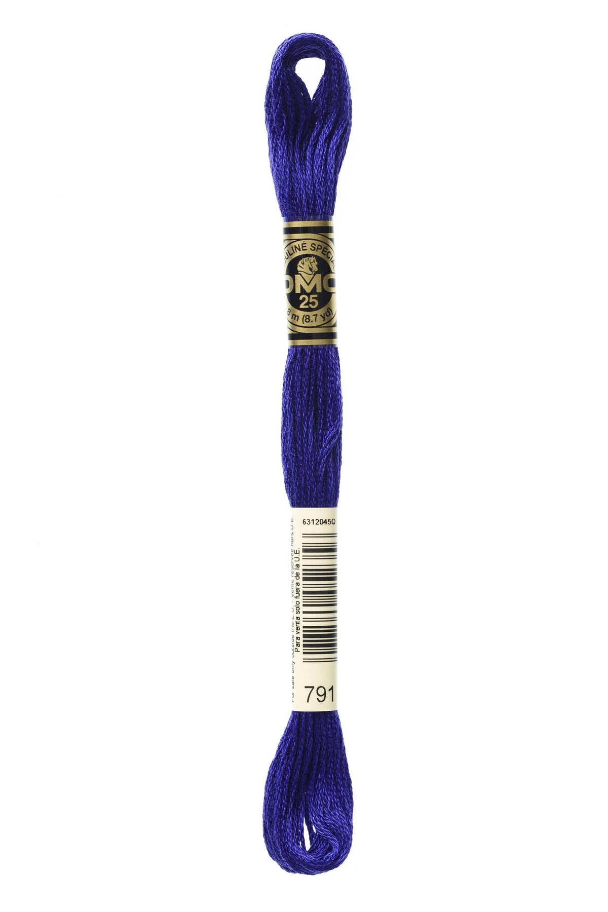 DMC Mouliné Spécial 25, colore 791, matassina da 8 metri, 100% cotone