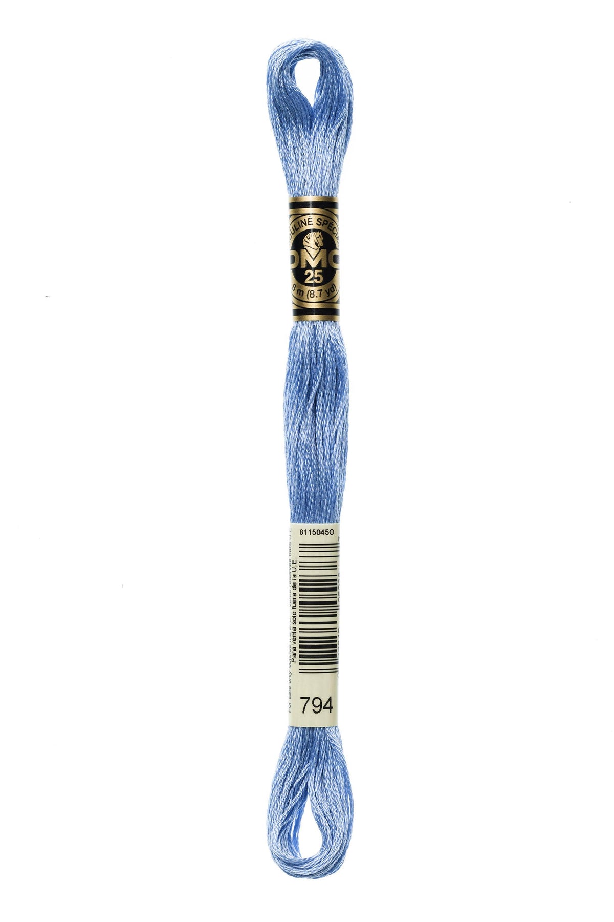 DMC Mouliné Spécial 25, colore 794, matassina da 8 metri, 100% cotone