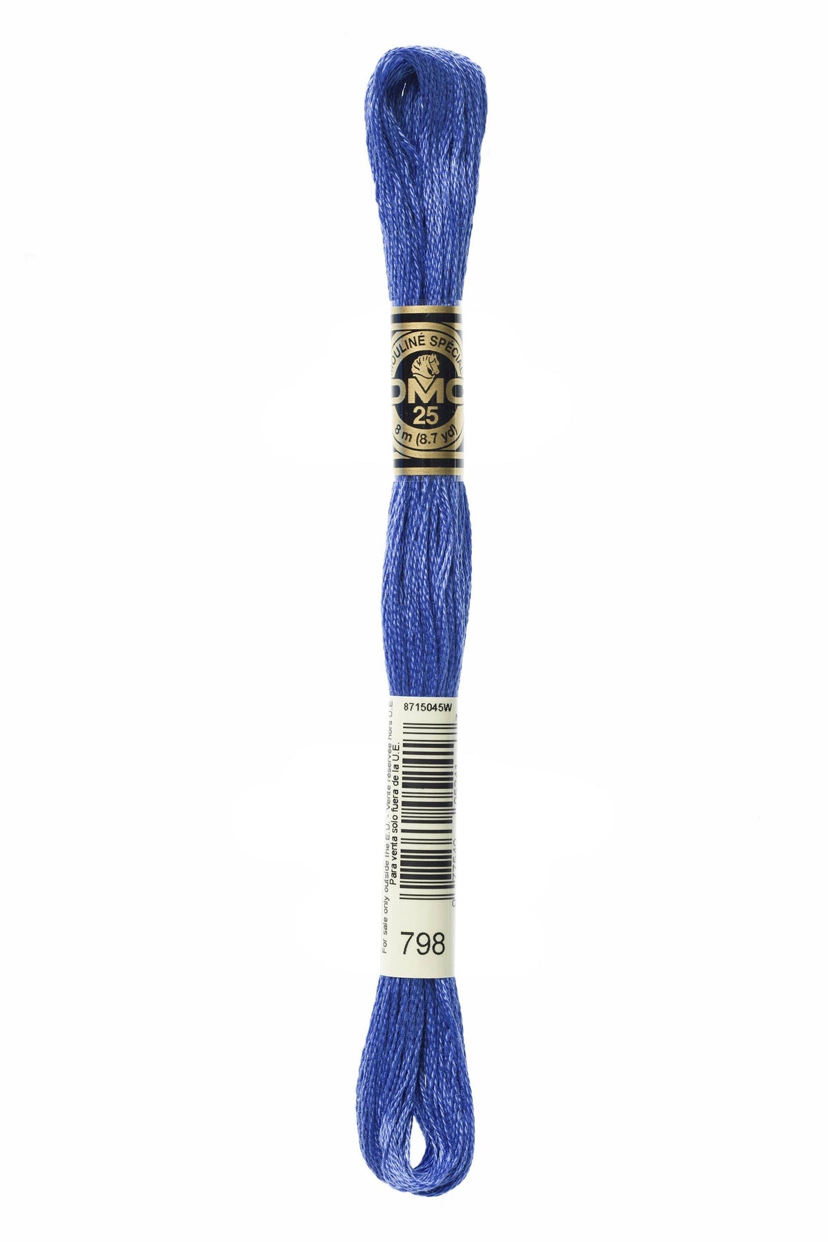 DMC Mouliné Spécial 25, colore 798, matassina da 8 metri, 100% cotone