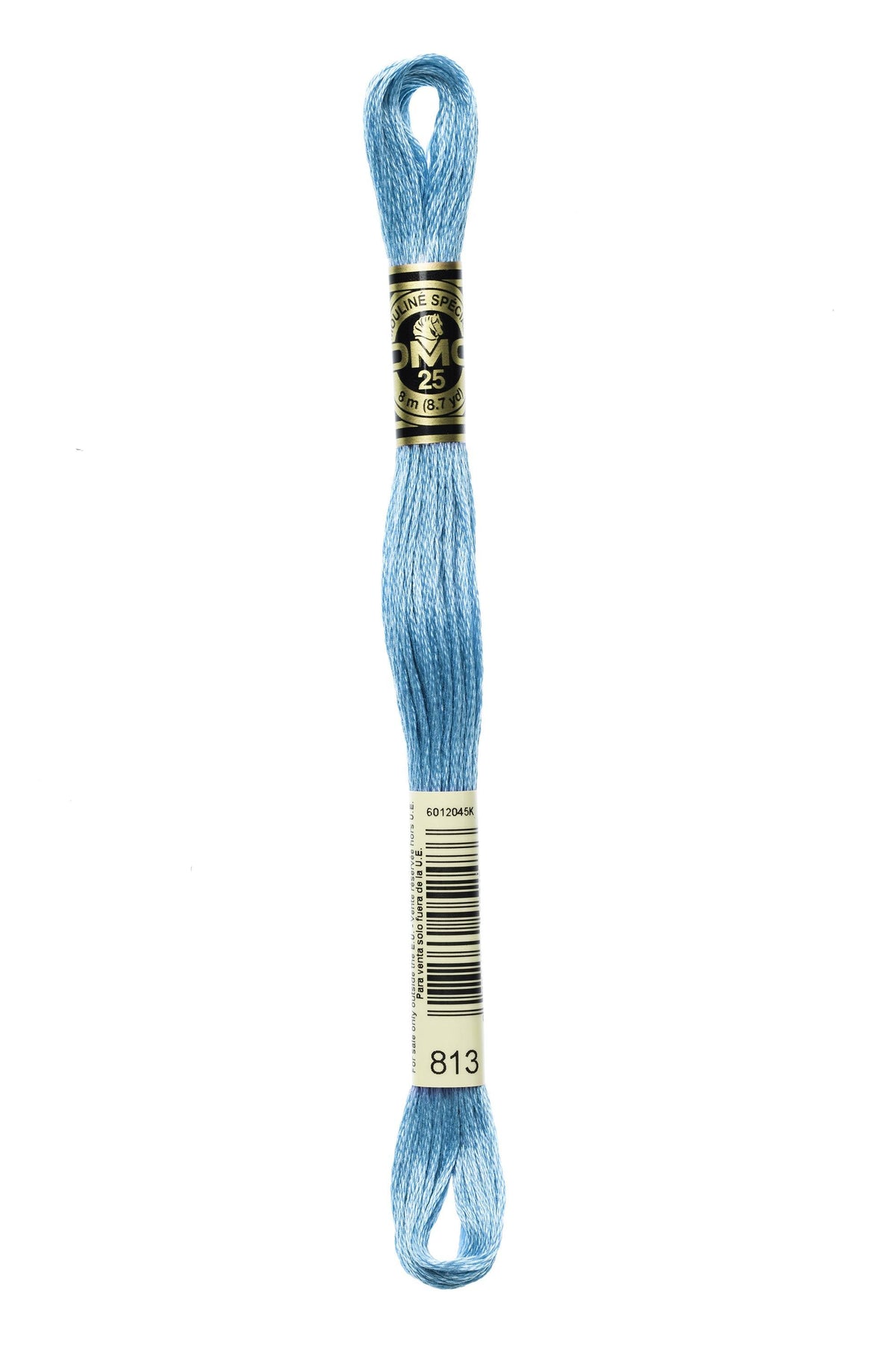 DMC Mouliné Spécial 25, colore 813, matassina da 8 metri, 100% cotone