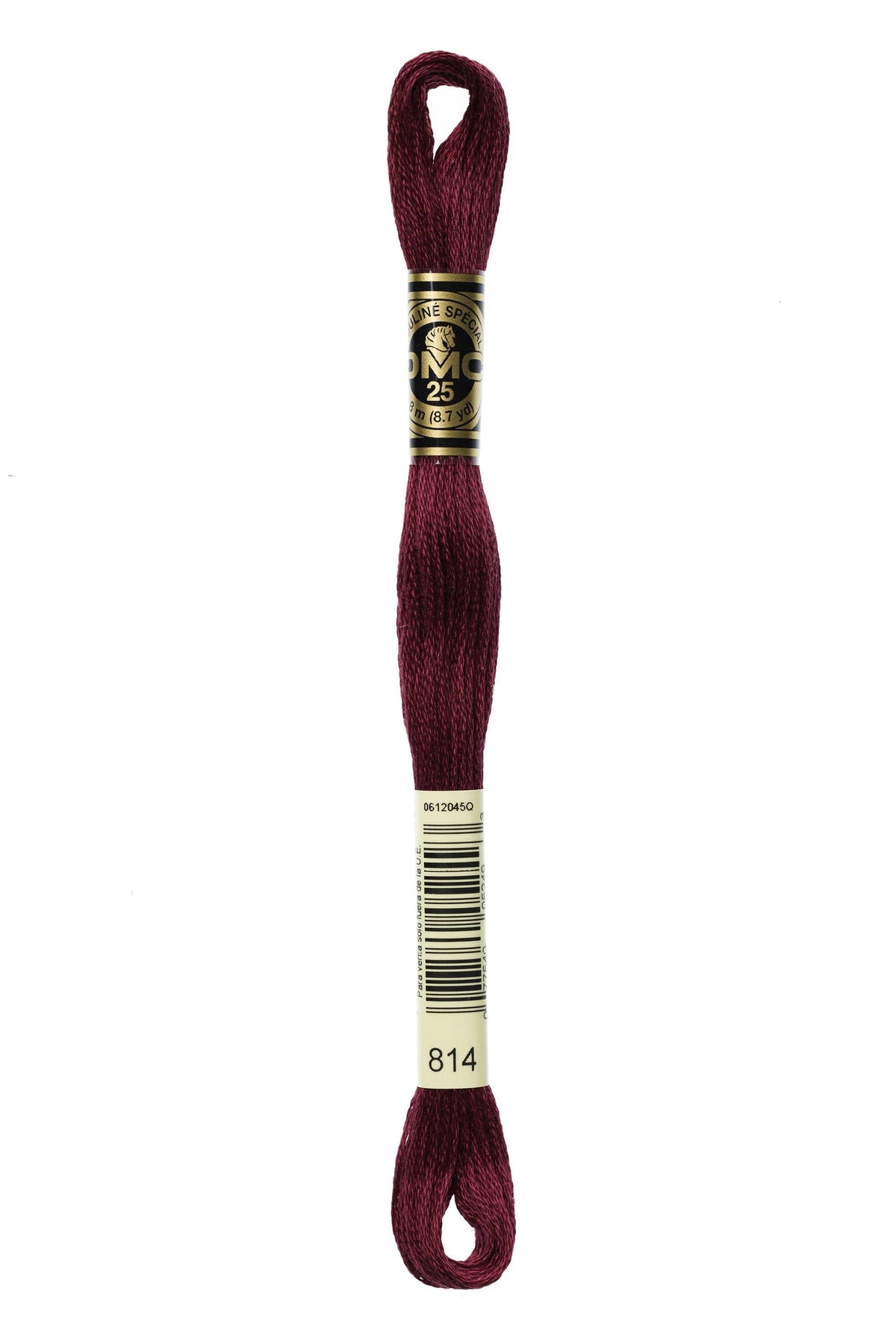 DMC Mouliné Spécial 25, colore 814, matassina da 8 metri, 100% cotone