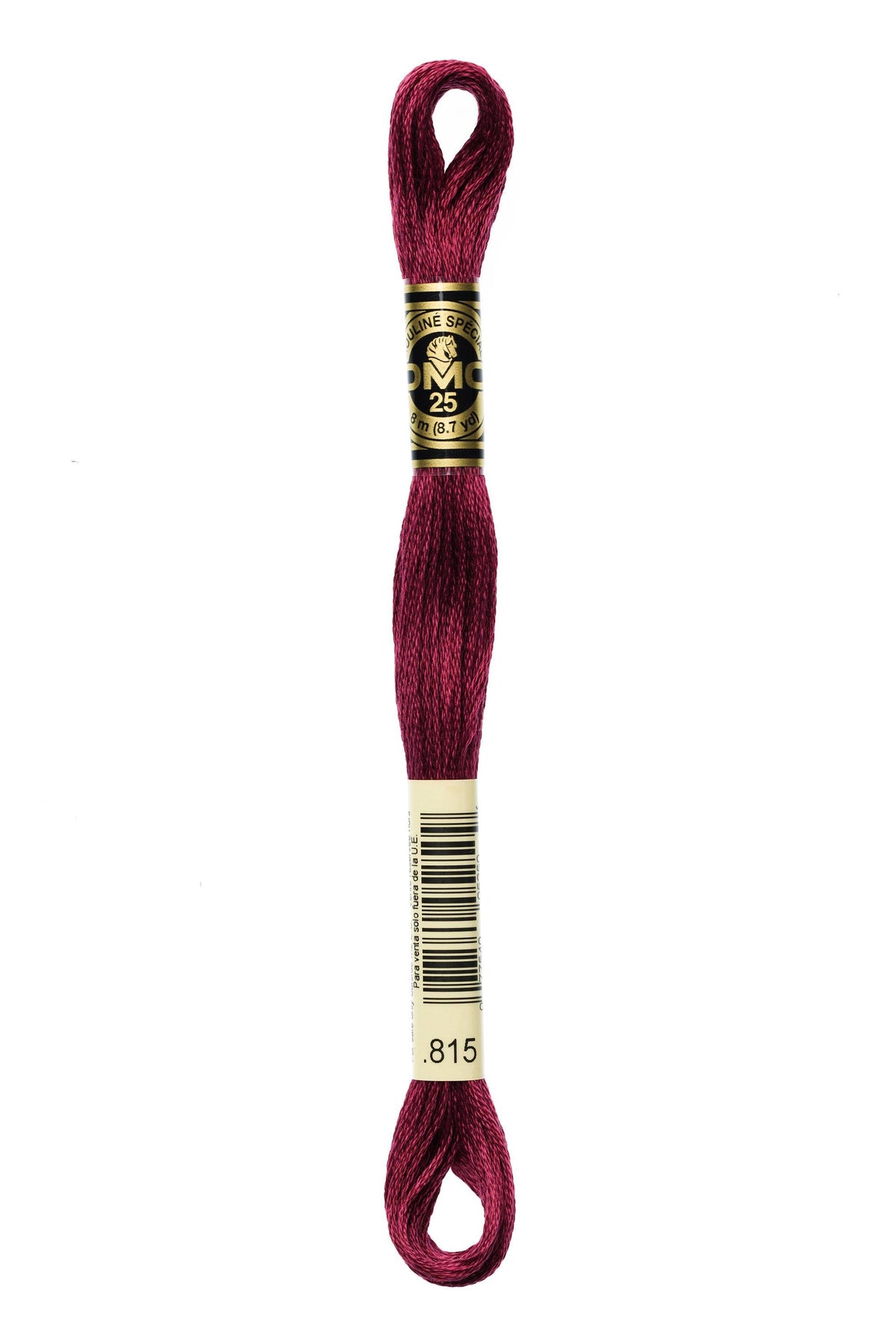 DMC Mouliné Spécial 25, colore 815, matassina da 8 metri, 100% cotone
