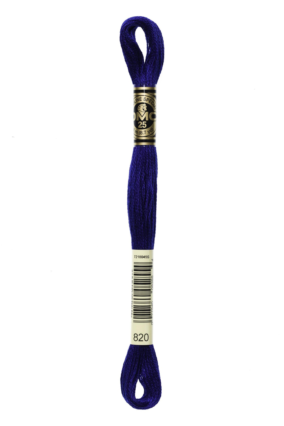 DMC Mouliné Spécial 25, colore 820, matassina da 8 metri, 100% cotone