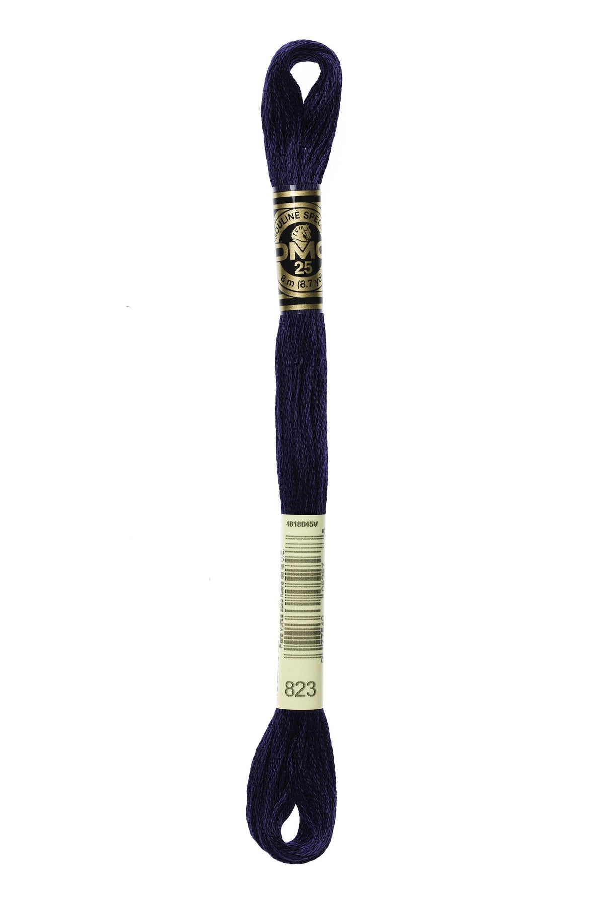 DMC Mouliné Spécial 25, colore 823, matassina da 8 metri, 100% cotone