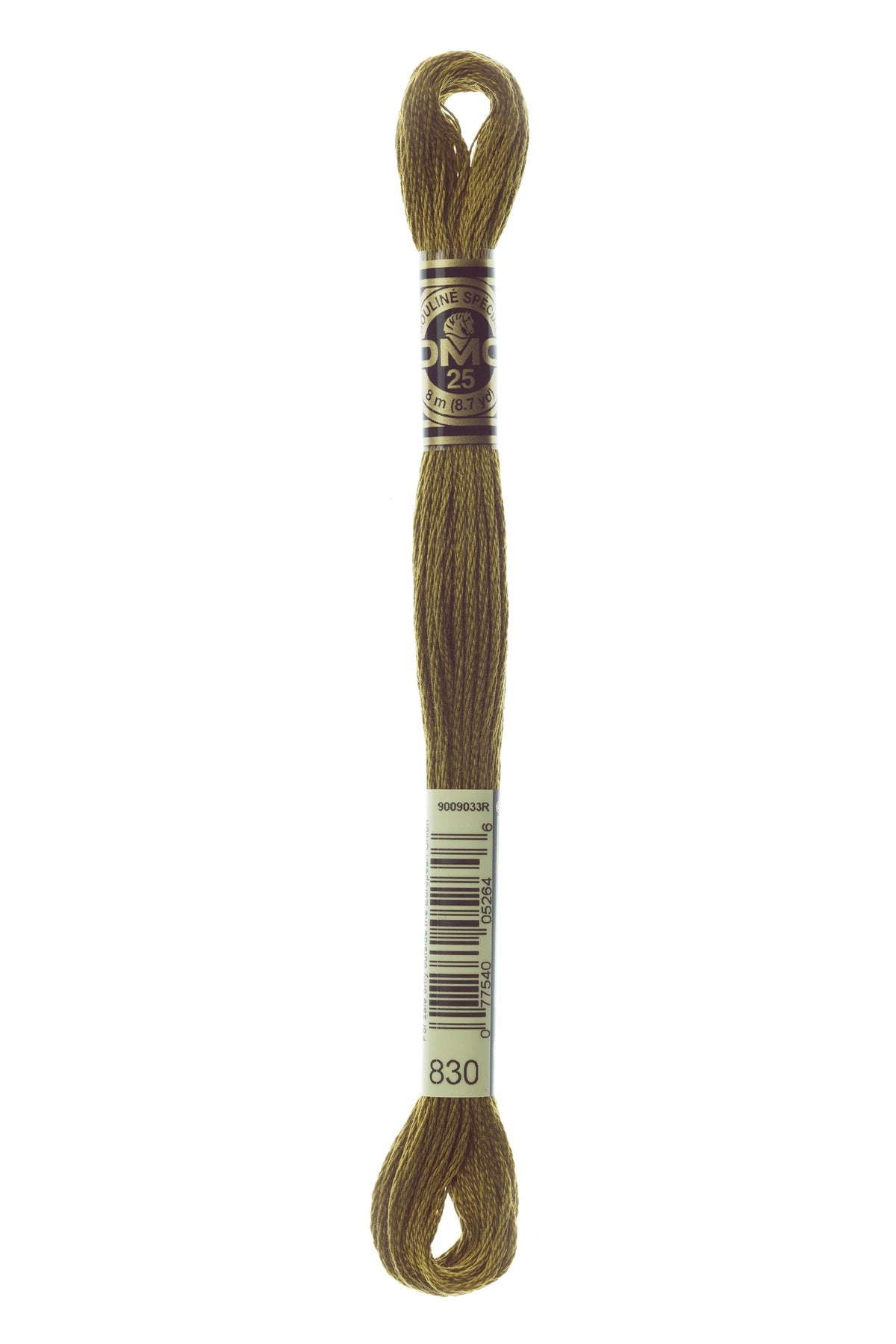 DMC Mouliné Spécial 25, colore 830, matassina da 8 metri, 100% cotone