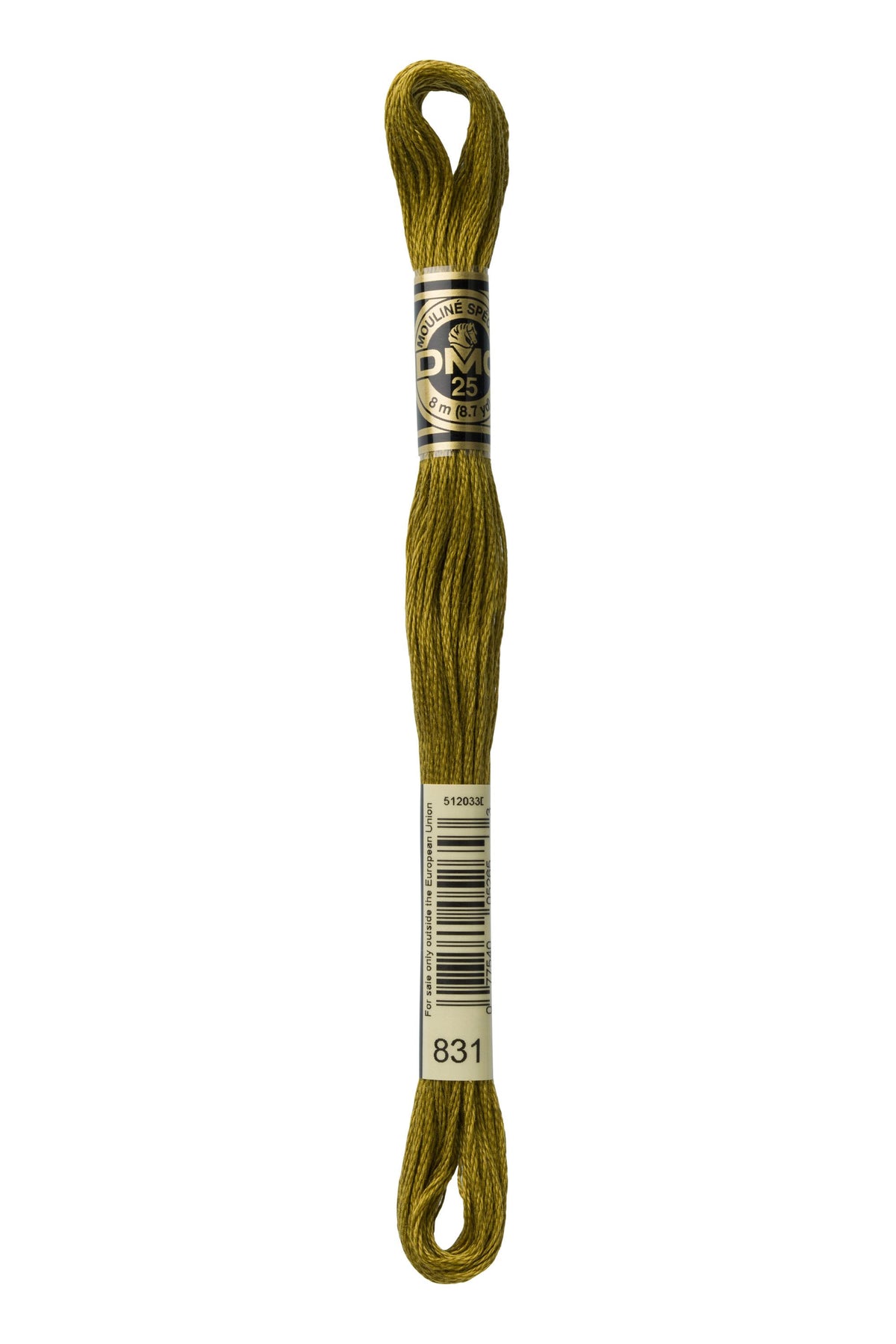 DMC Mouliné Spécial 25, colore 831, matassina da 8 metri, 100% cotone