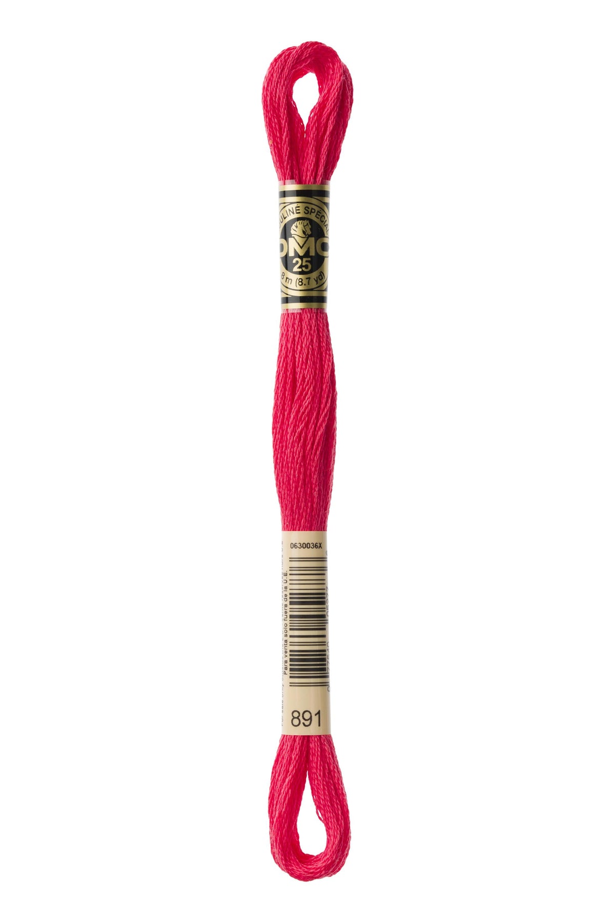 DMC Mouliné Spécial 25, colore 891, matassina da 8 metri, 100% cotone