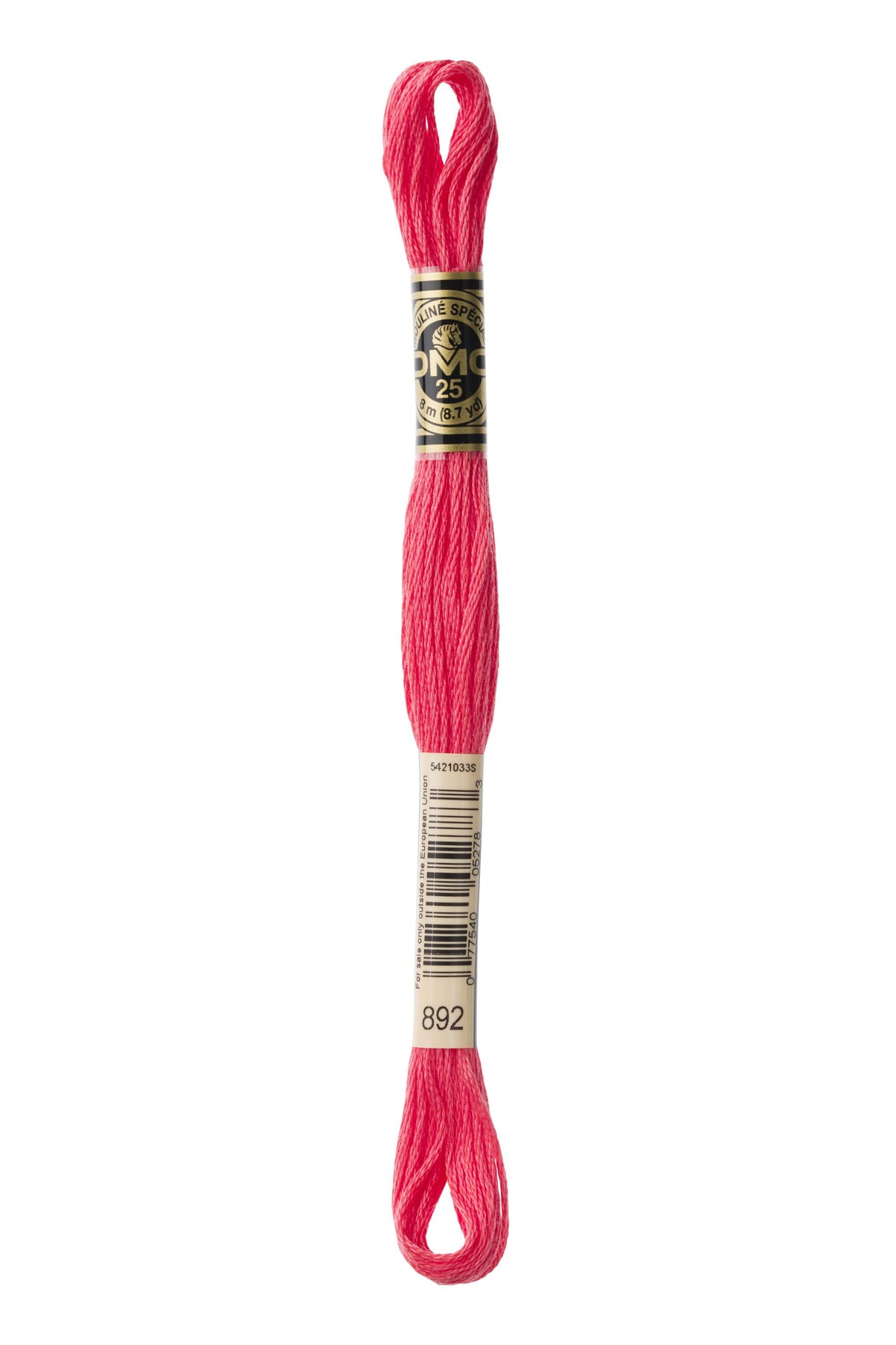 DMC Mouliné Spécial 25, colore 892, matassina da 8 metri, 100% cotone