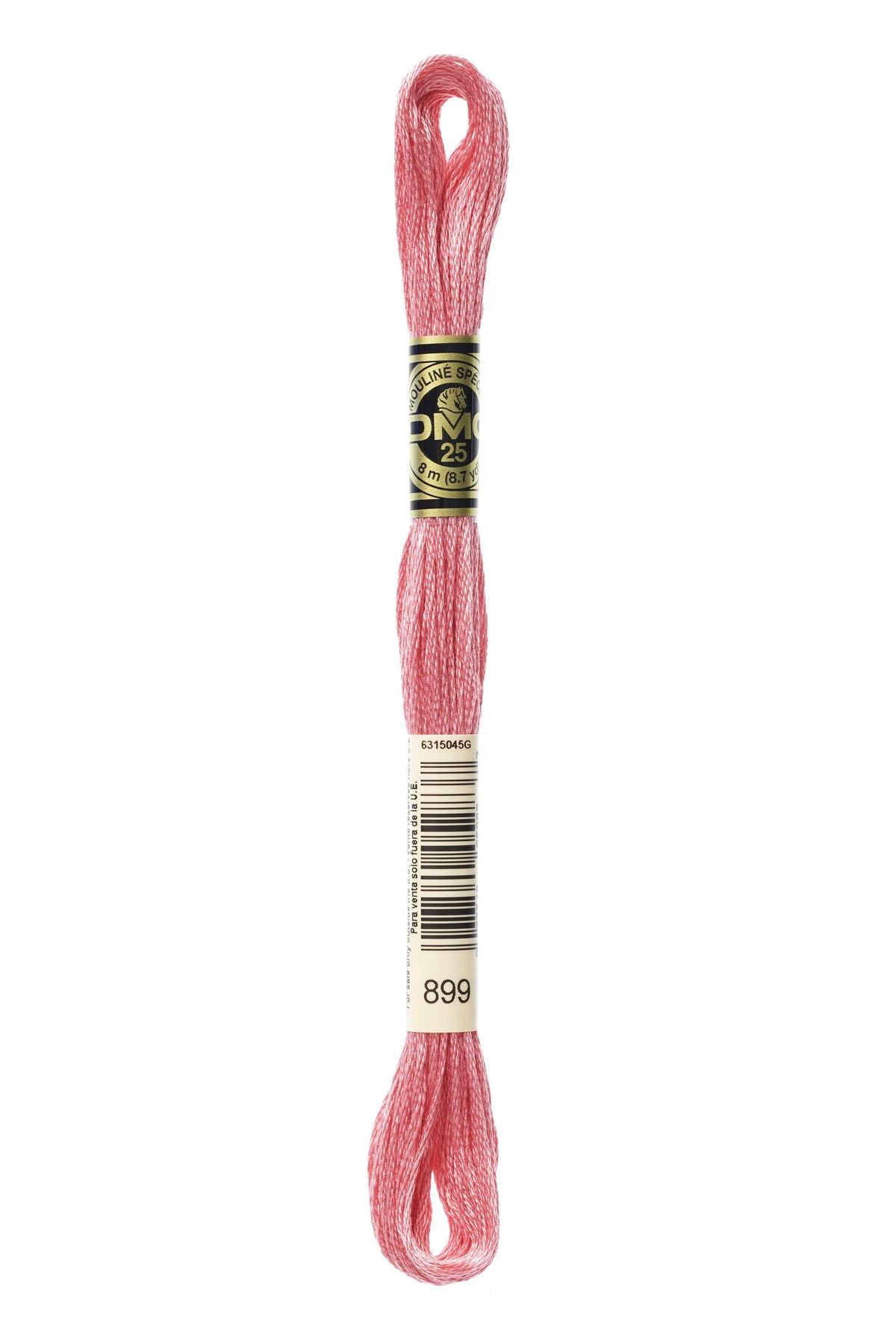 DMC Mouliné Spécial 25, colore 899, matassina da 8 metri, 100% cotone