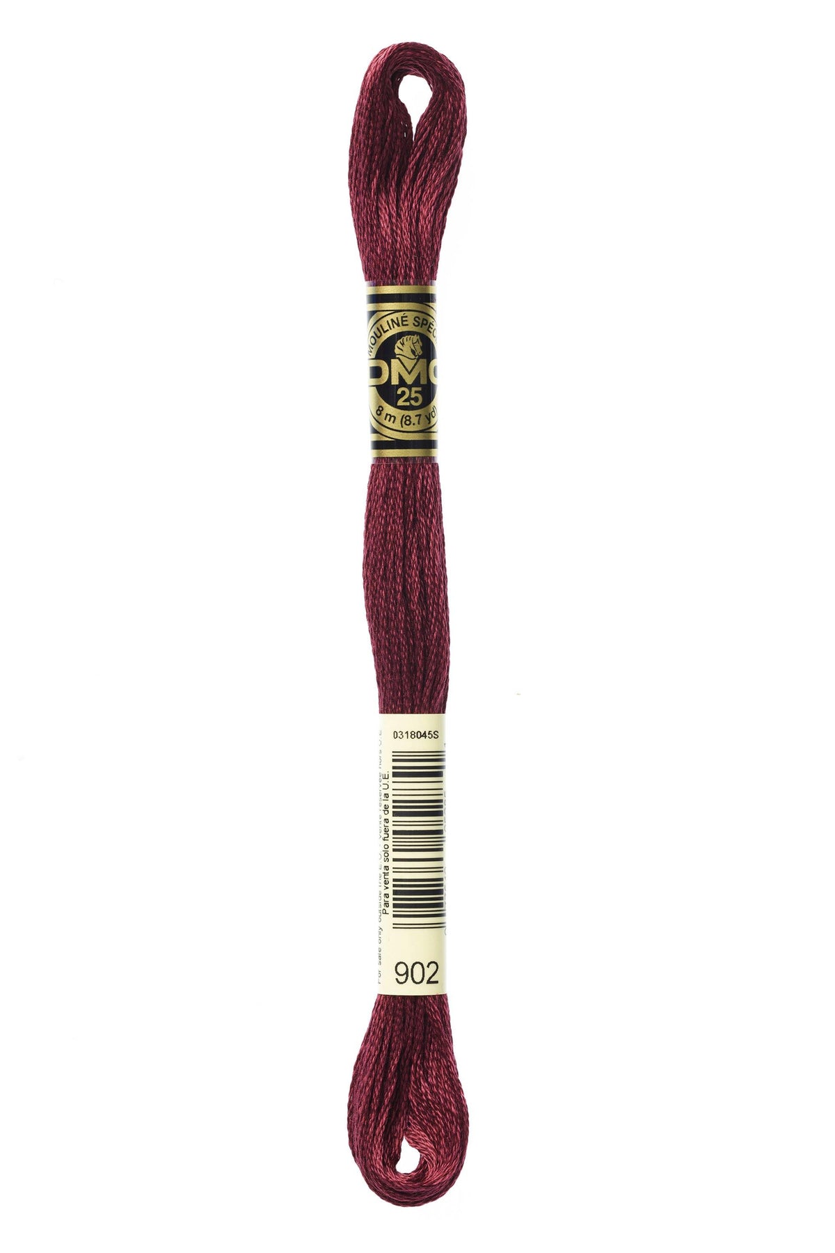 DMC Mouliné Spécial 25, colore 902, matassina da 8 metri, 100% cotone