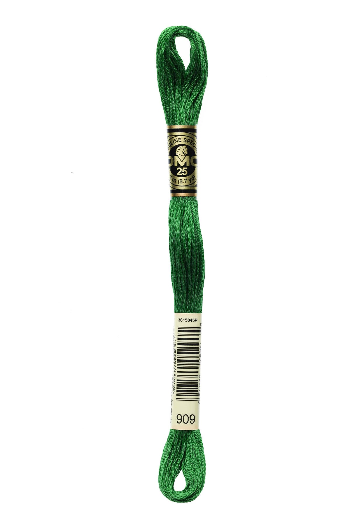 DMC Mouliné Spécial 25, colore 909, matassina da 8 metri, 100% cotone