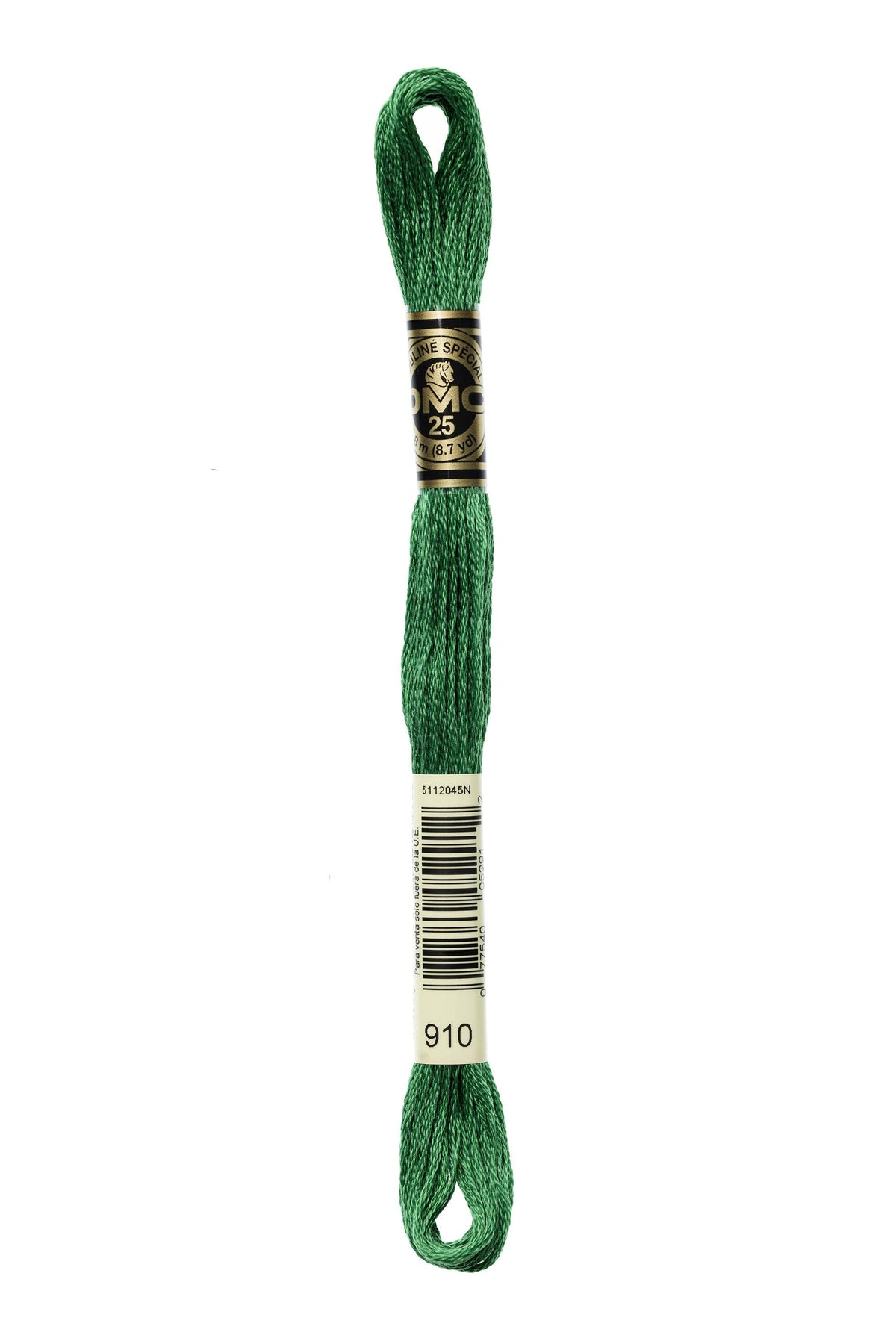 DMC Mouliné Spécial 25, colore 910, matassina da 8 metri, 100% cotone