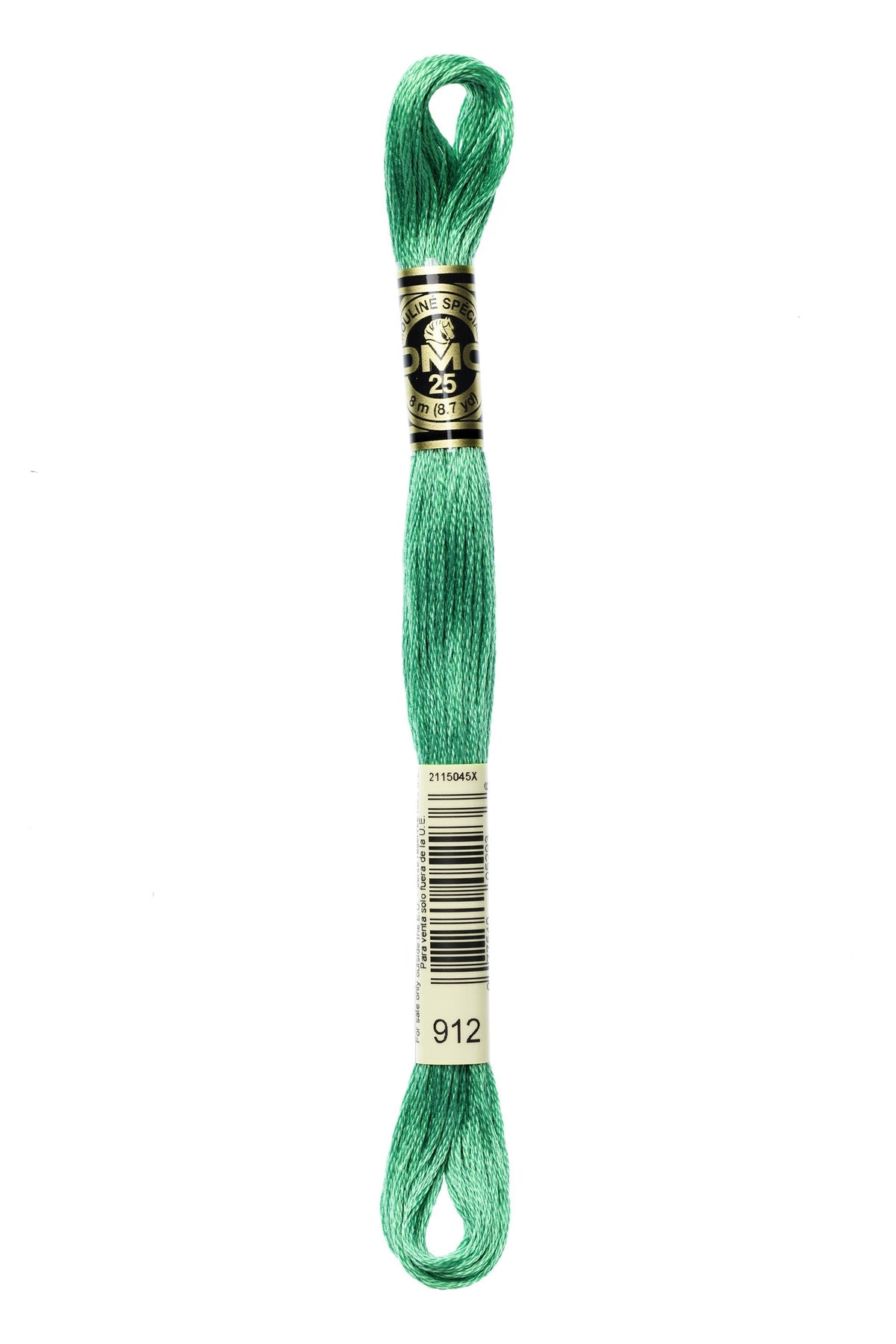 DMC Mouliné Spécial 25, colore 912, matassina da 8 metri, 100% cotone