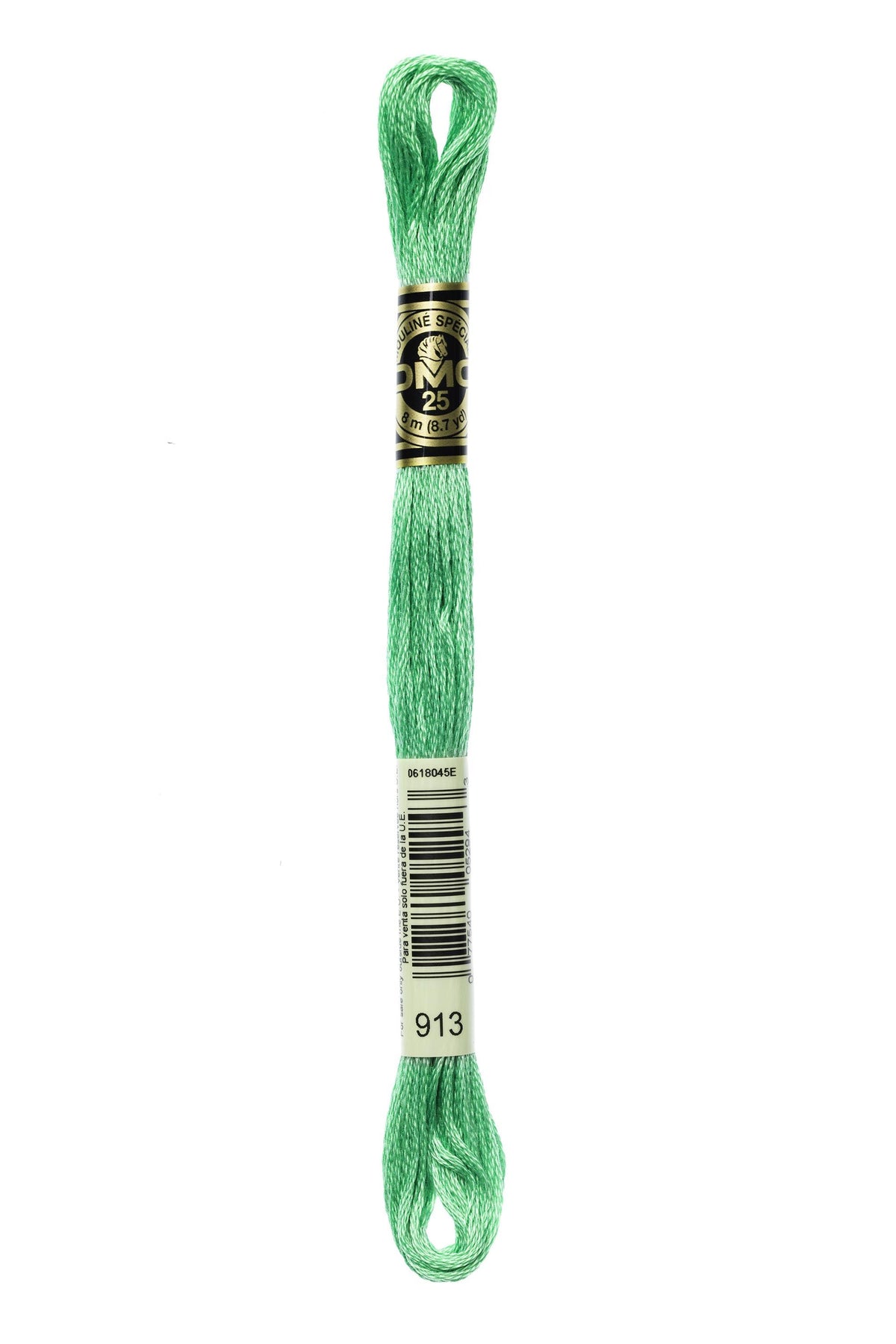DMC Mouliné Spécial 25, colore 913, matassina da 8 metri, 100% cotone