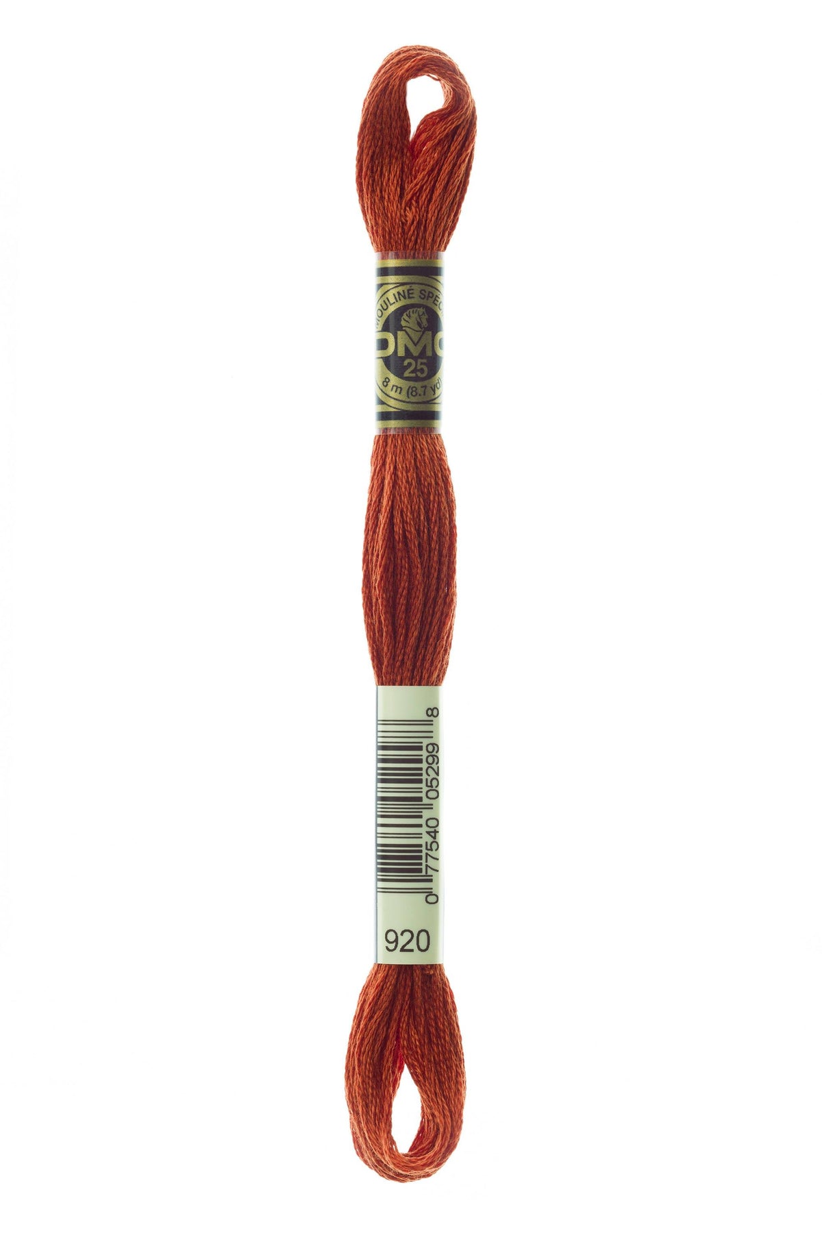 DMC Mouliné Spécial 25, colore 920, matassina da 8 metri, 100% cotone