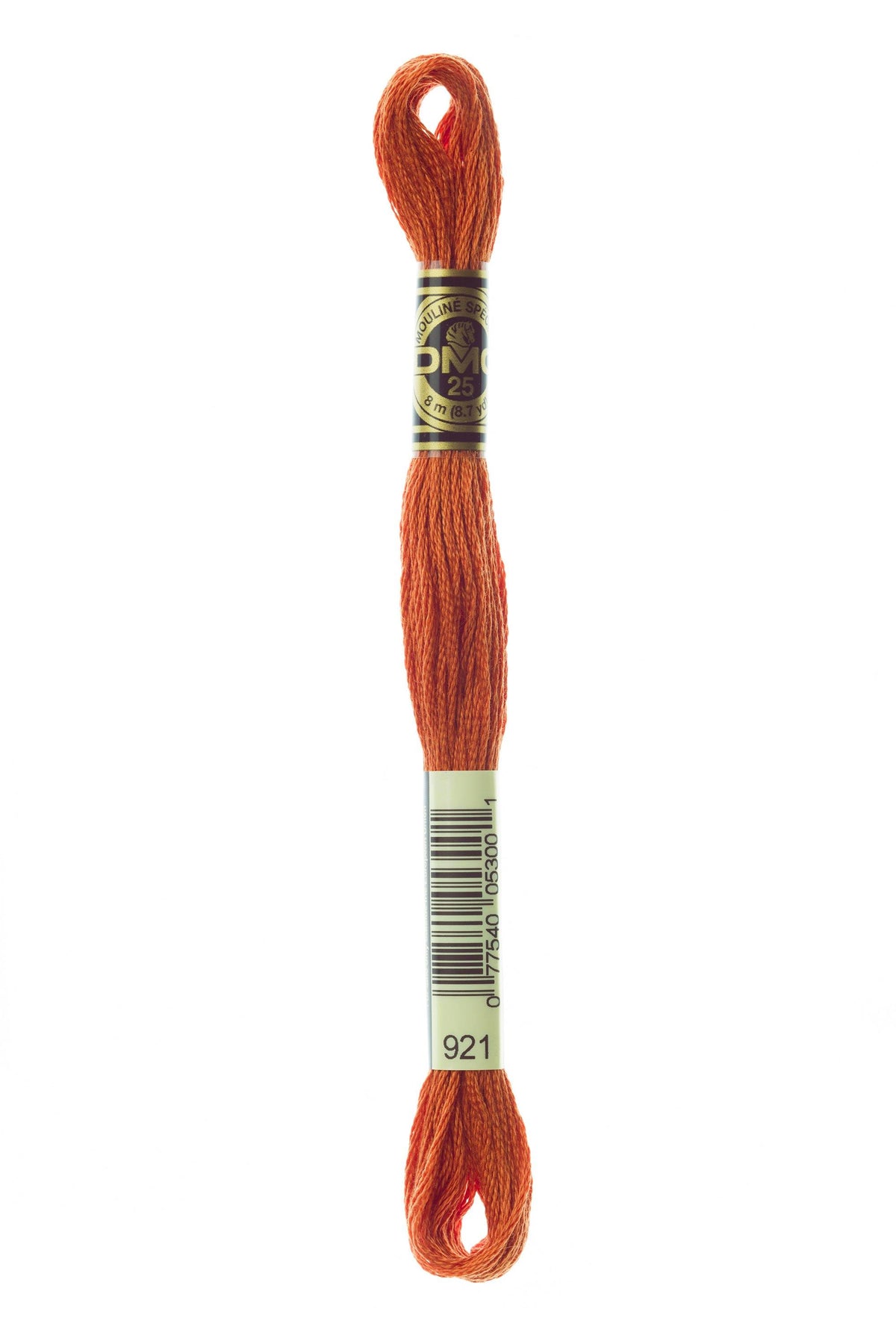 DMC Mouliné Spécial 25, colore 921, matassina da 8 metri, 100% cotone