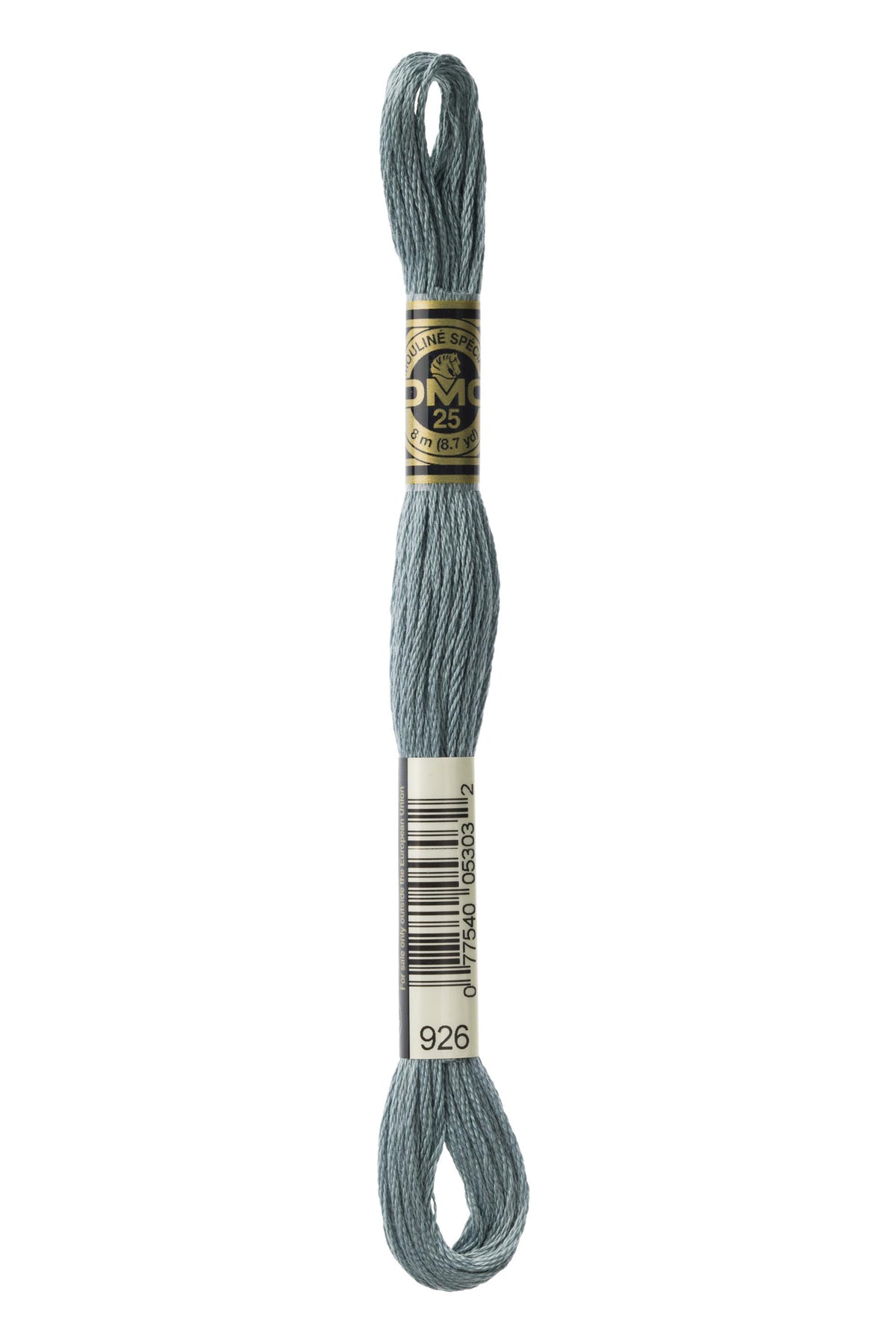 DMC Mouliné Spécial 25, colore 926, matassina da 8 metri, 100% cotone