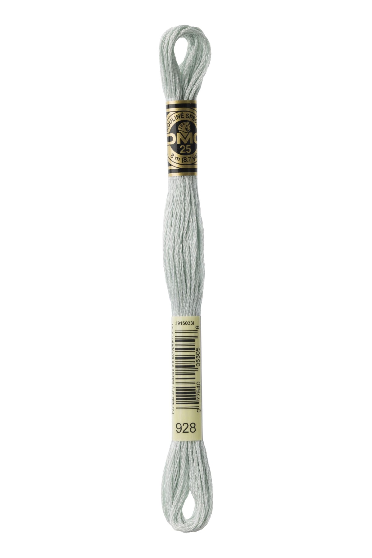 DMC Mouliné Spécial 25, colore 928, matassina da 8 metri, 100% cotone